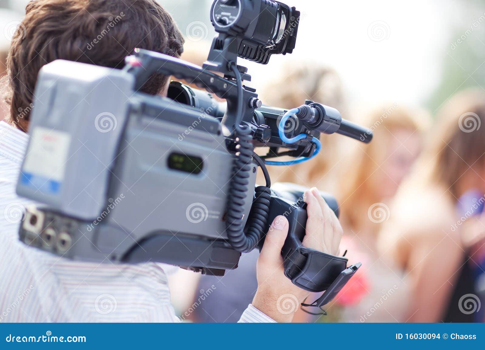Cameraman at work stock photo. Image of professional 16030094