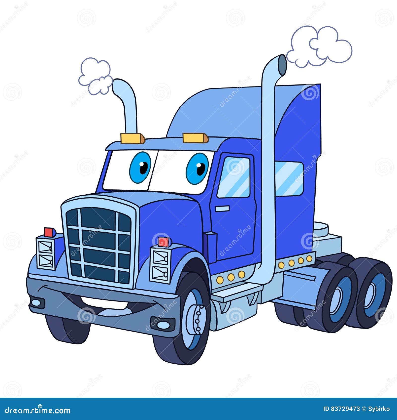 Caminhão Do Caminhão Dos Desenhos Animados Ilustração do Vetor - Ilustração  de cartoon, transporte: 83729473