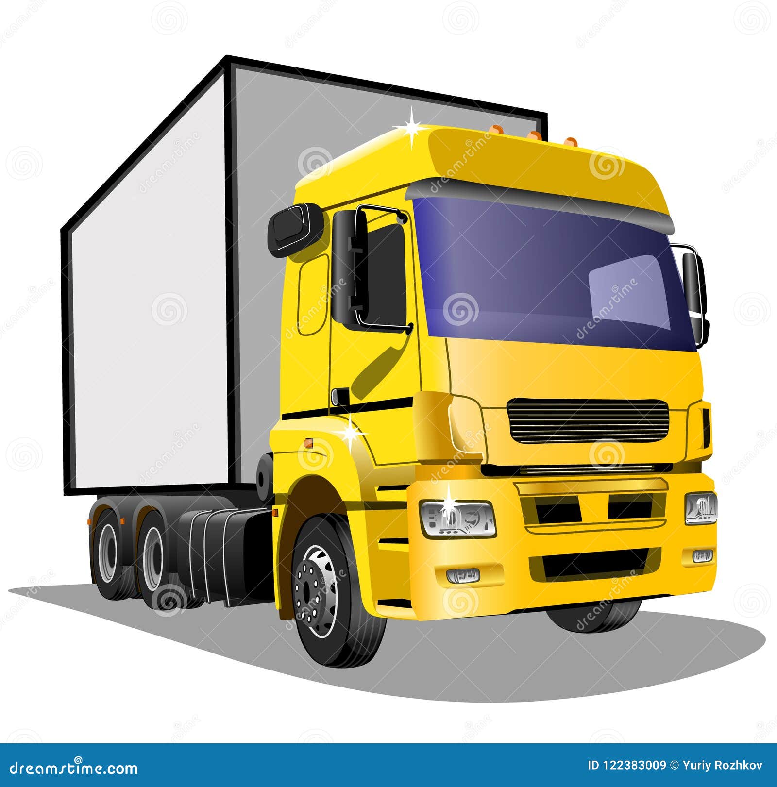 Caminhão Dos Desenhos Animados Em Um Fundo Branco Ilustração do Vetor -  Ilustração de motor, roda: 122383009