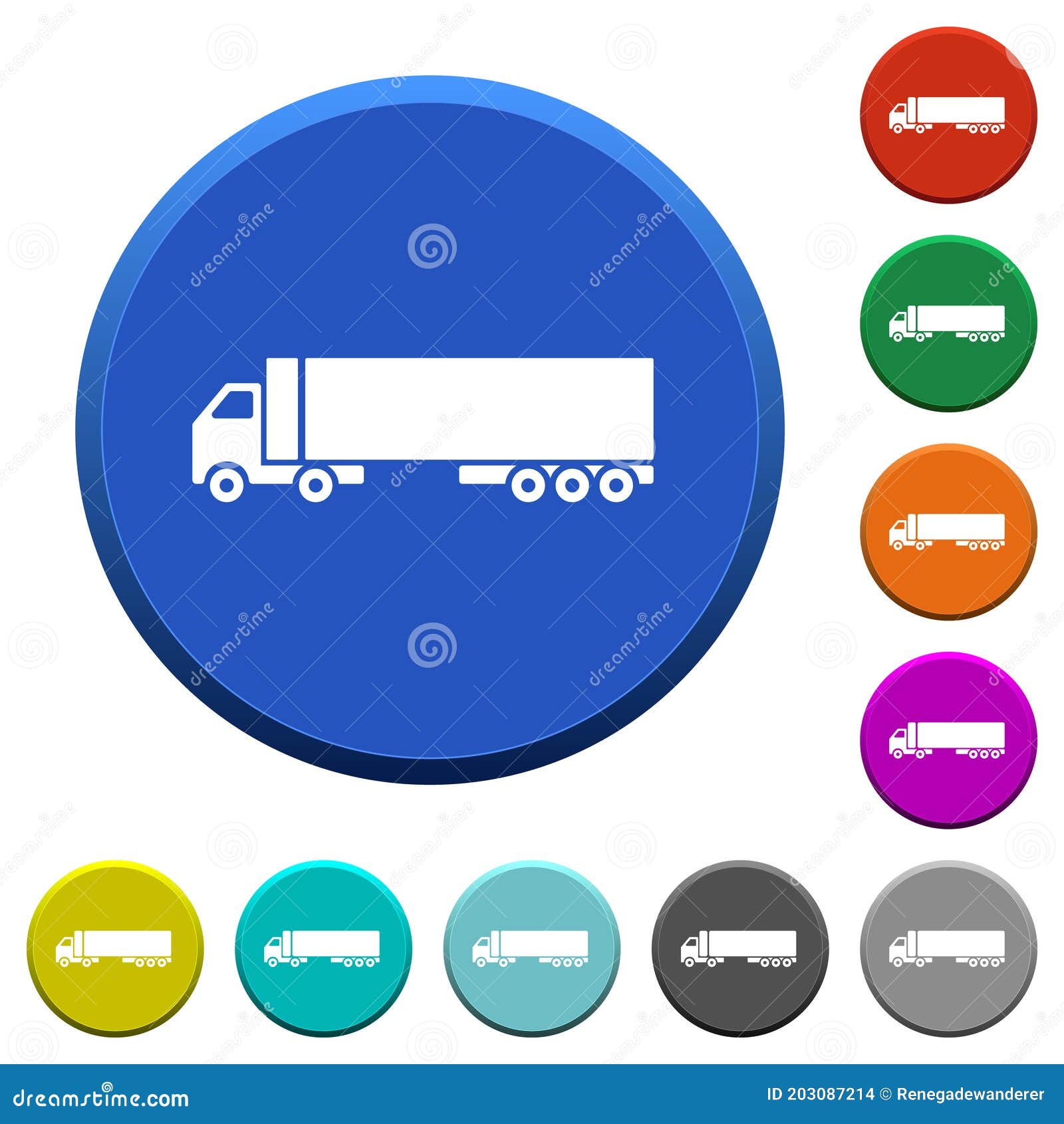 camion beveled buttons