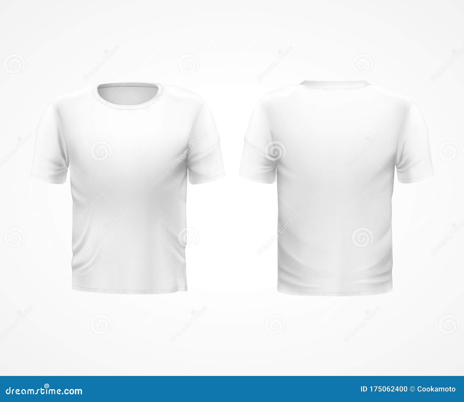 Camisa Blanca Con Mangas Cortas Y Cuello Redondo Ilustración del Vector -  Ilustración de ocasional, unisexo: 175062400