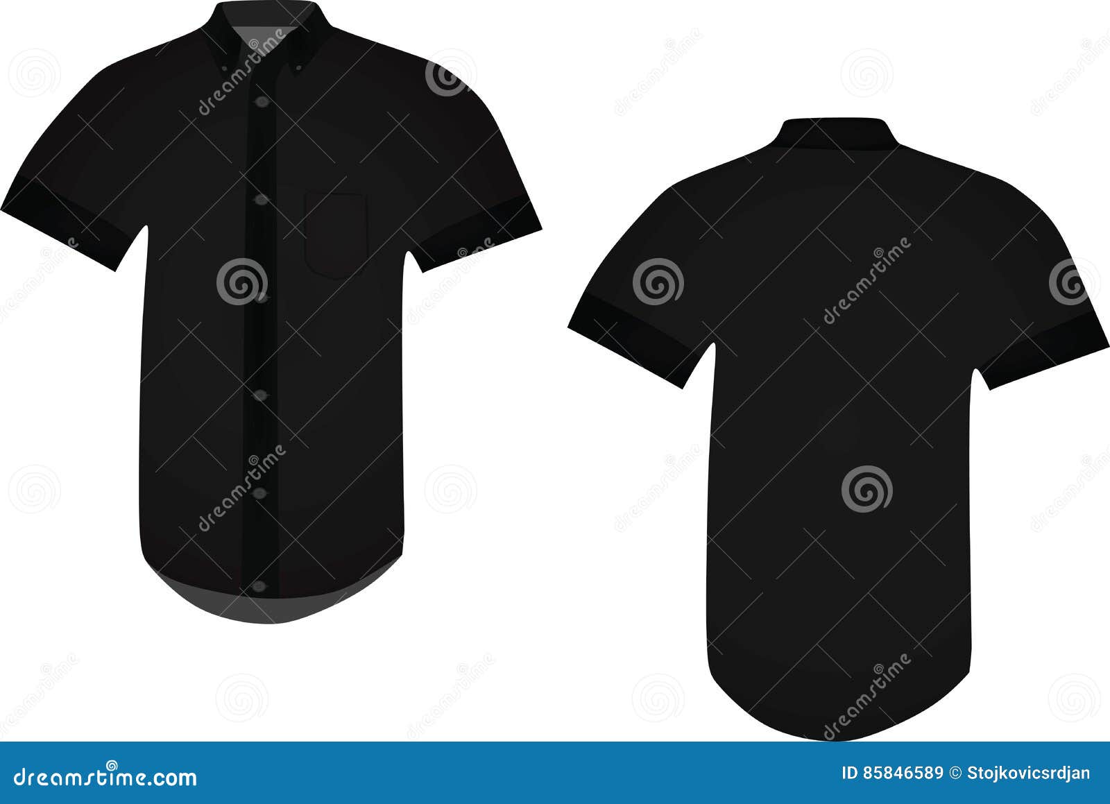 Camisa preta ilustração do vetor. Ilustração de produto - 85846589