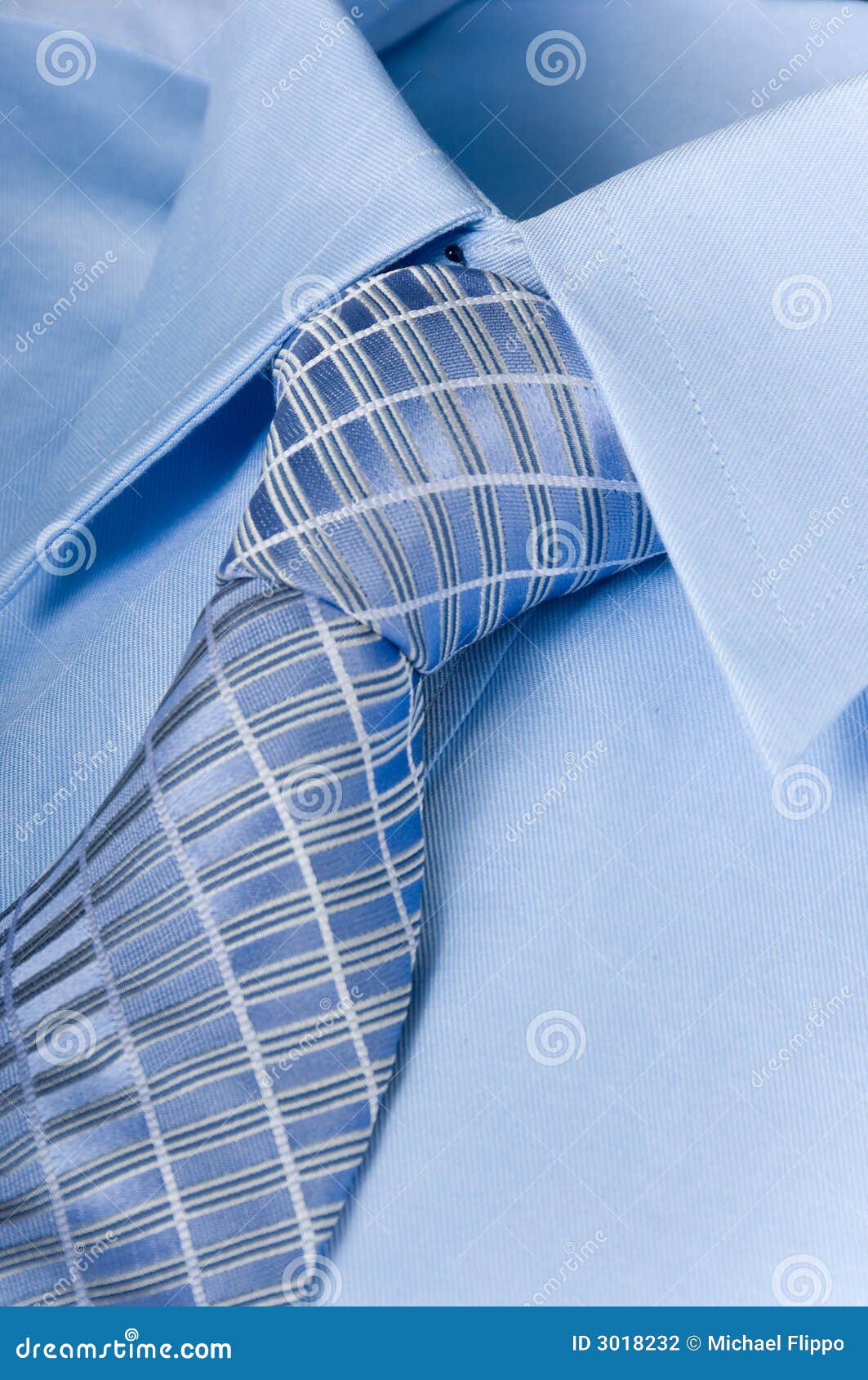 Camisa Corbata Del Foto de archivo Imagen de tela, azul: 3018232