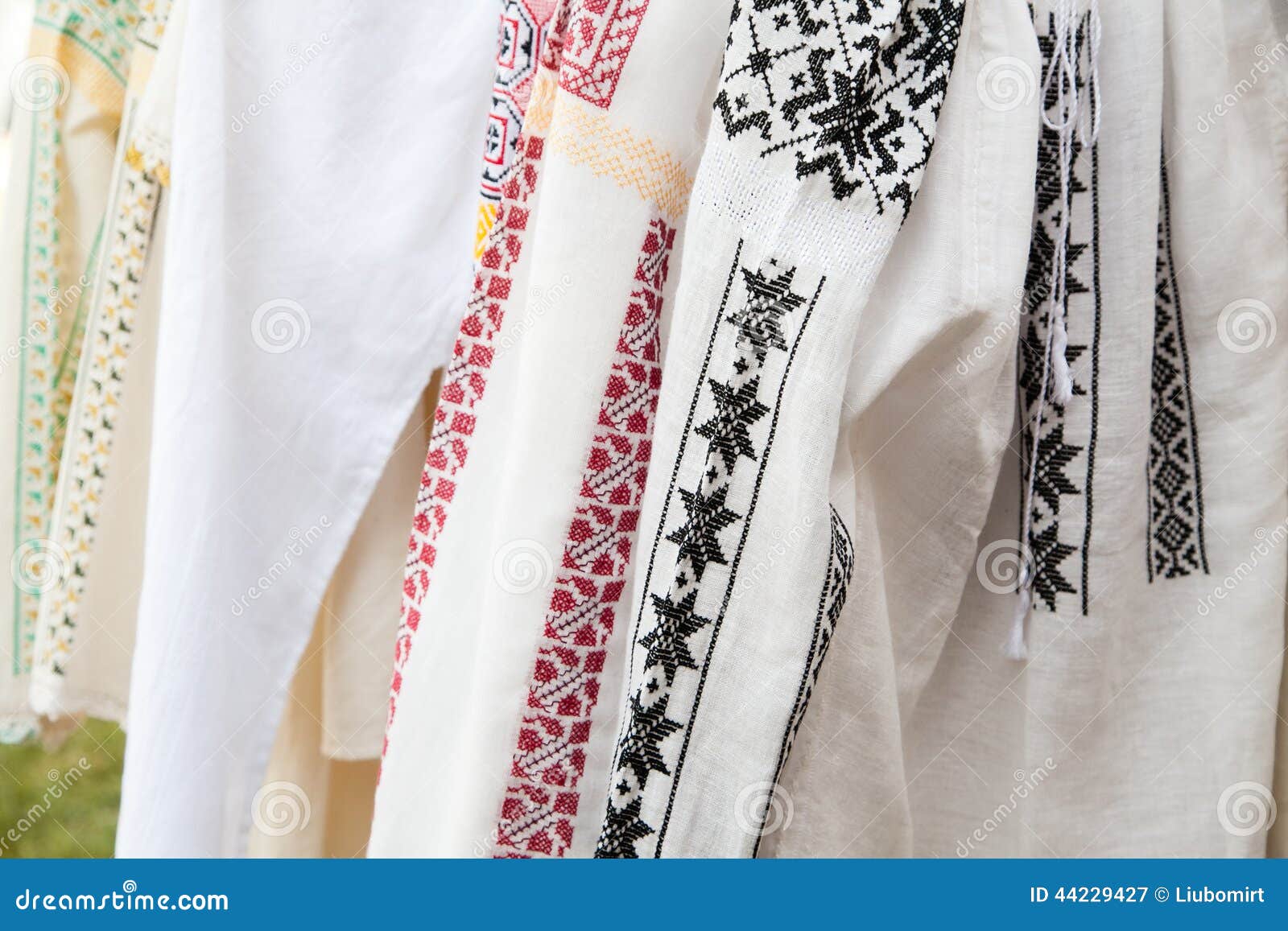 Camisas étnicas Tradicionales Imagen archivo Imagen ornamento, planta: