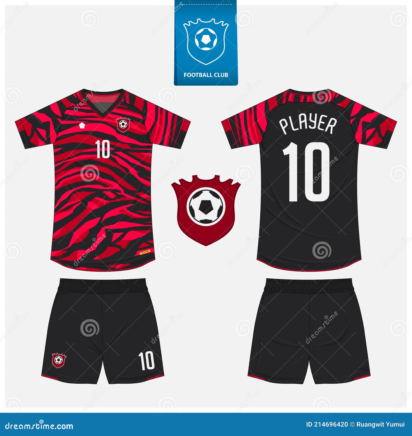 Plantilla de camiseta deportiva para uniformes de equipos y diseño