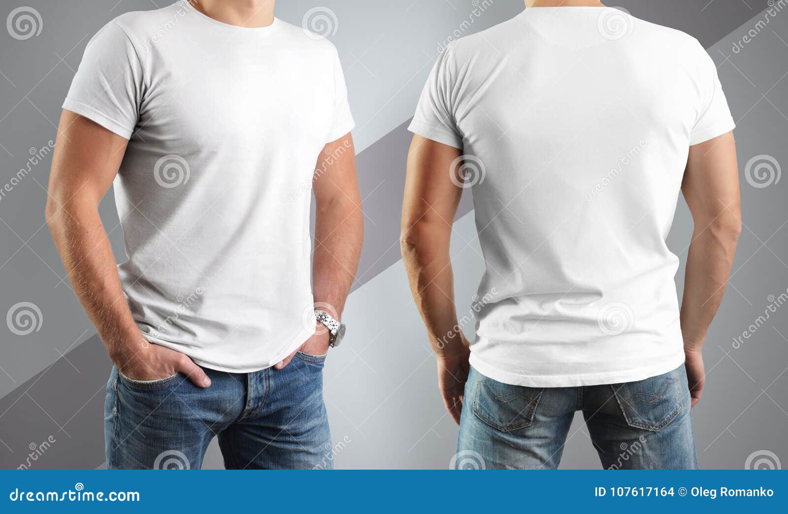 Camisetas Blancas De La Maqueta En El Hombre, Actitud En Frente Y Parte  Posterior Foto de archivo - Imagen de hombre, hombres: 107617164