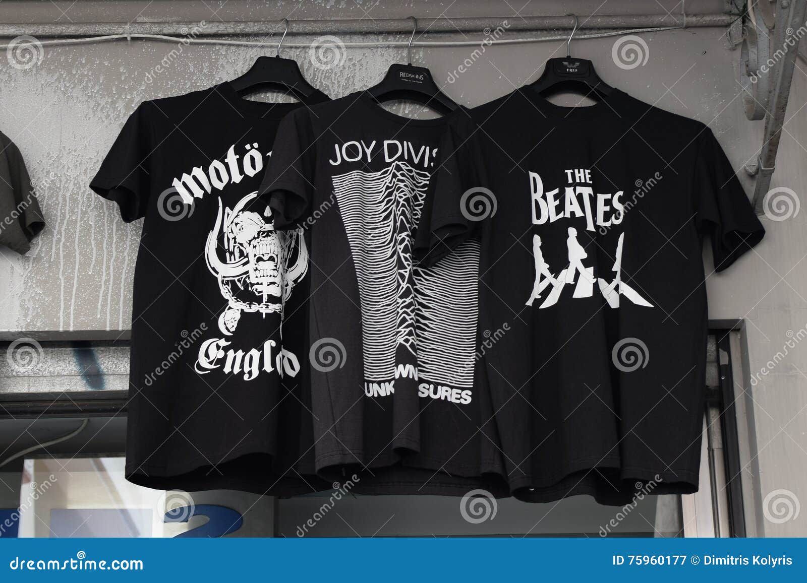 Camisetas De La Música Rock Fotografía editorial - de placeres, camisas: 75960177