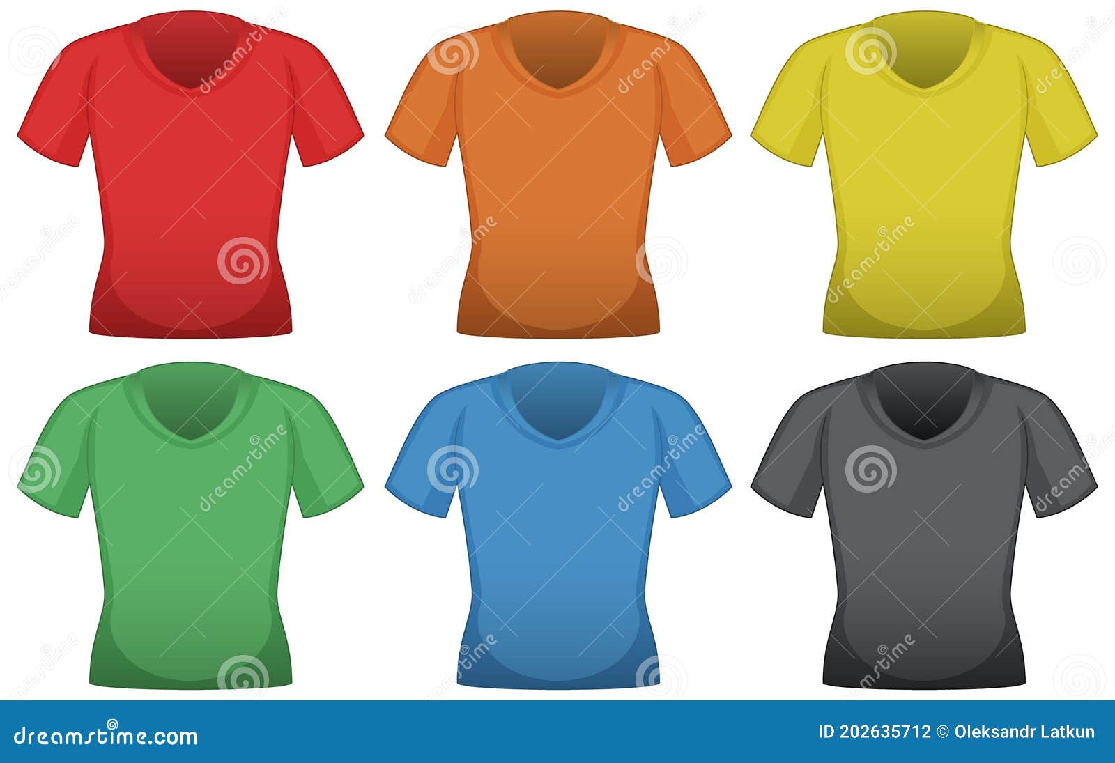 Todopoderoso Incomodidad Bueno Camisetas De Seis Colores Diferentes Ilustración del Vector - Ilustración  de acortar, historieta: 202635712