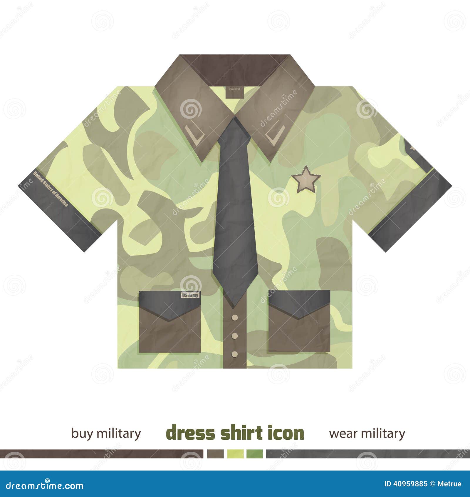 Camo shirt stock vector. Illustration of forces, marines - 40959885