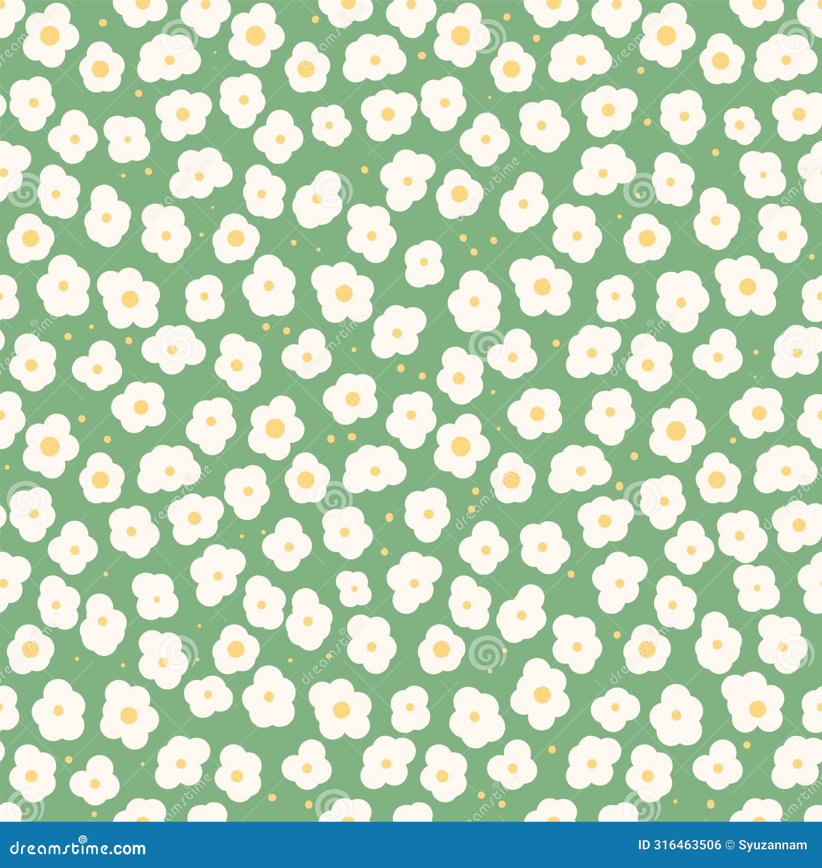 camomile seamless pattern. simple floral endless background. mayweed flower ornament tile. happy summer botanic repeat cover.