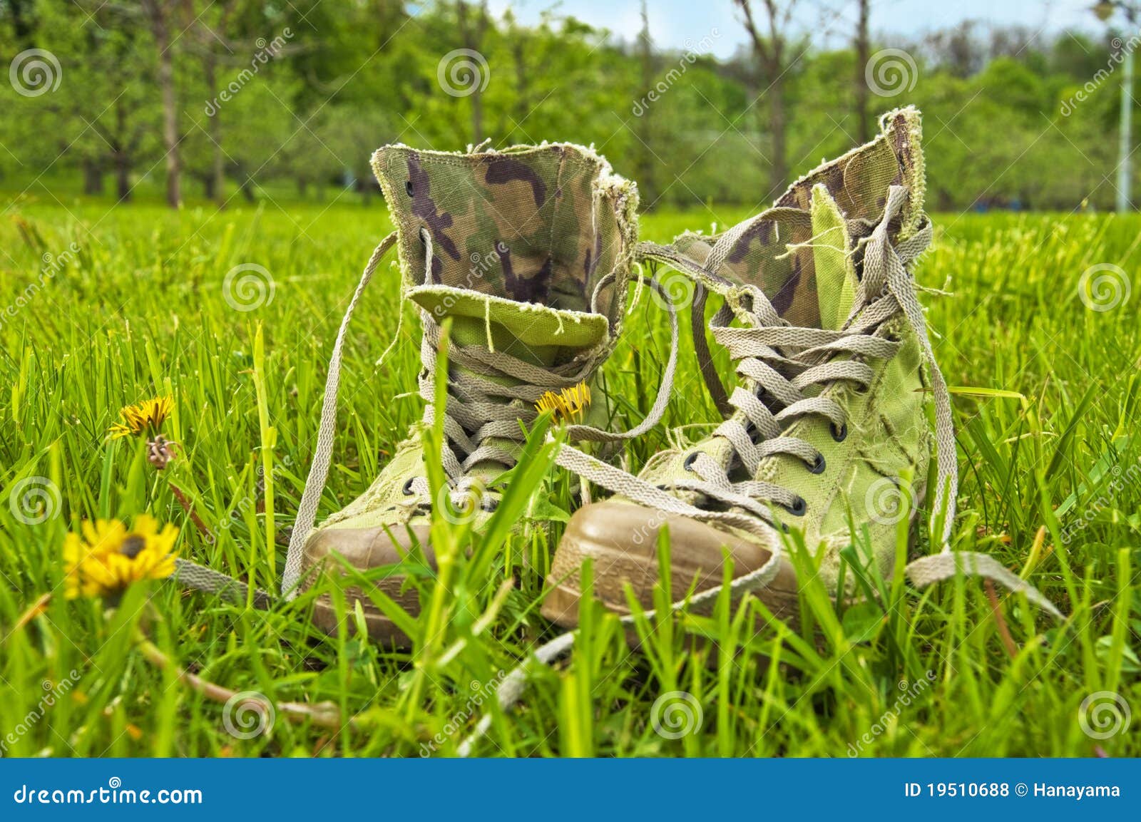 Camouflage boots stock photo. Image of urban, sole, color - 19510688