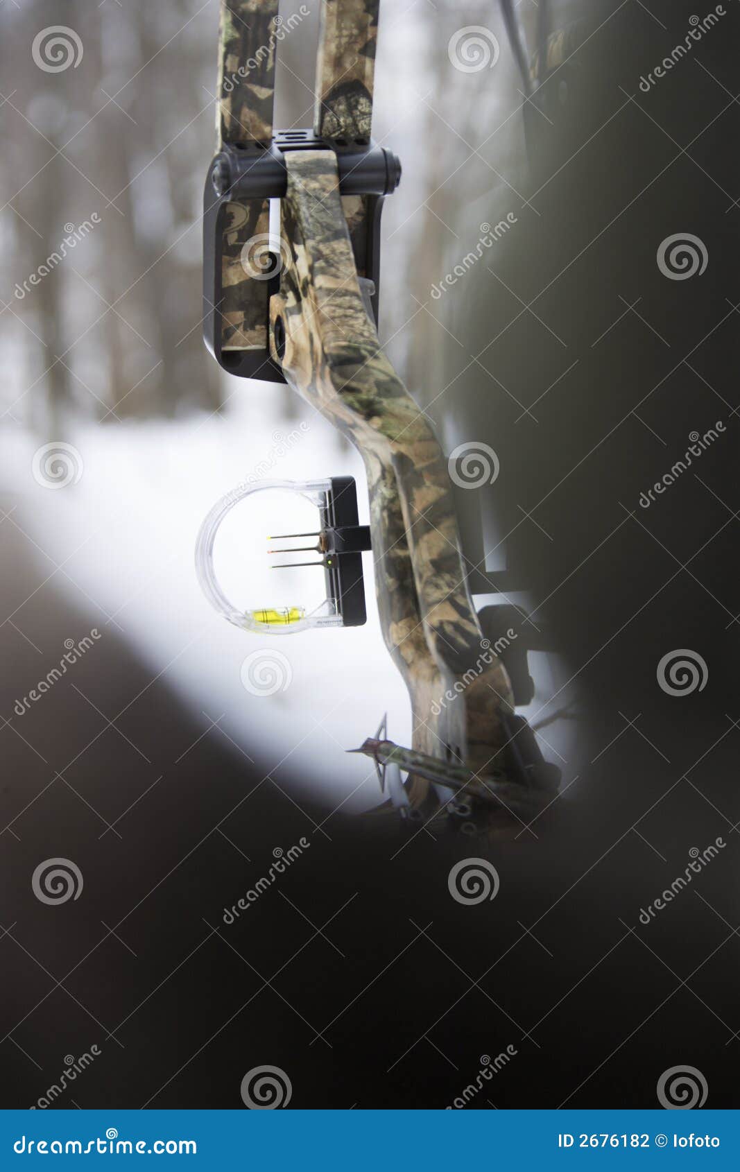 Camouflage bow and arrow. stock photo. Image of 070227g0319 2676182