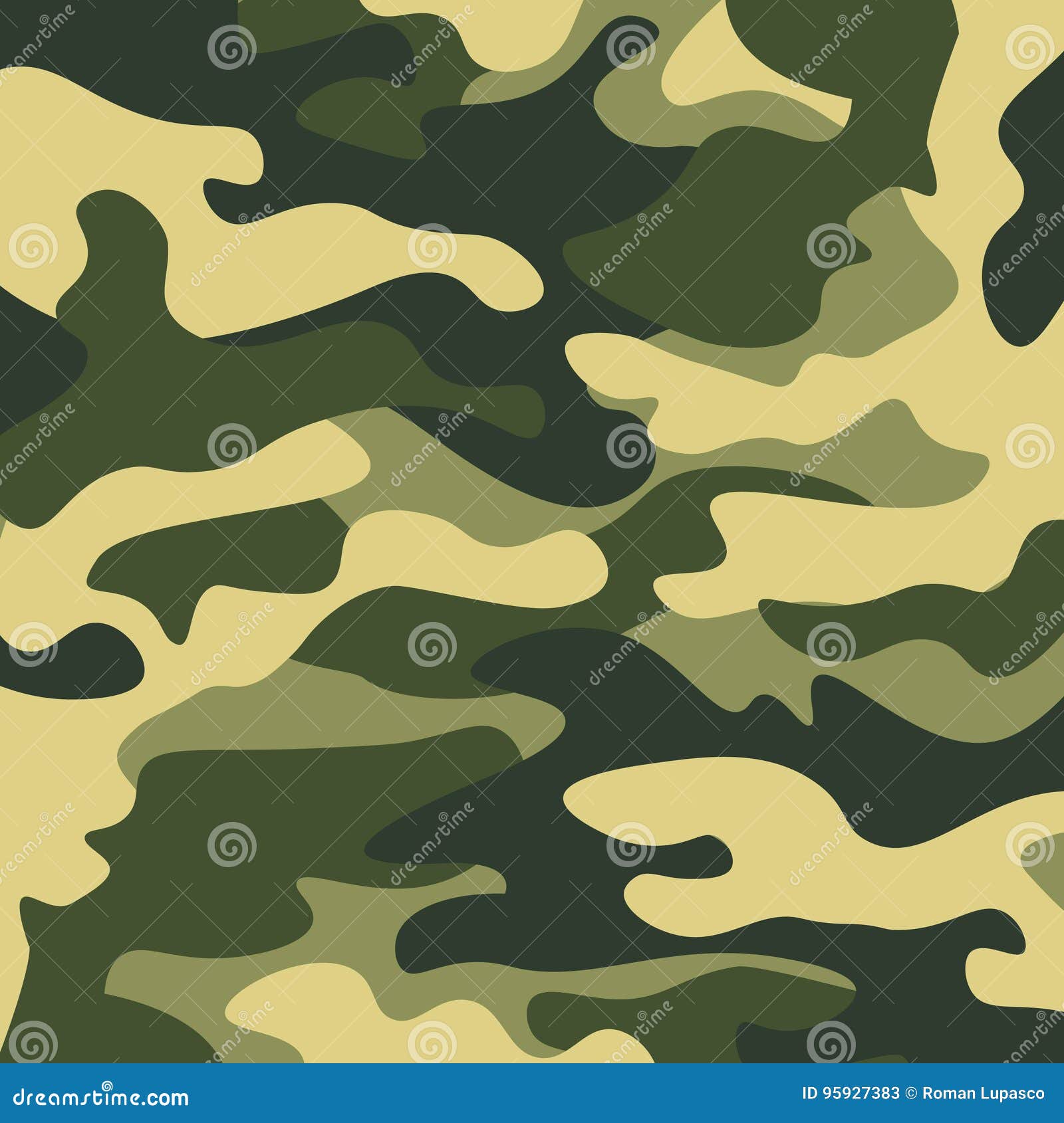 Camouflage Pattern Background. Classic Clothing Style Masking Camo ...