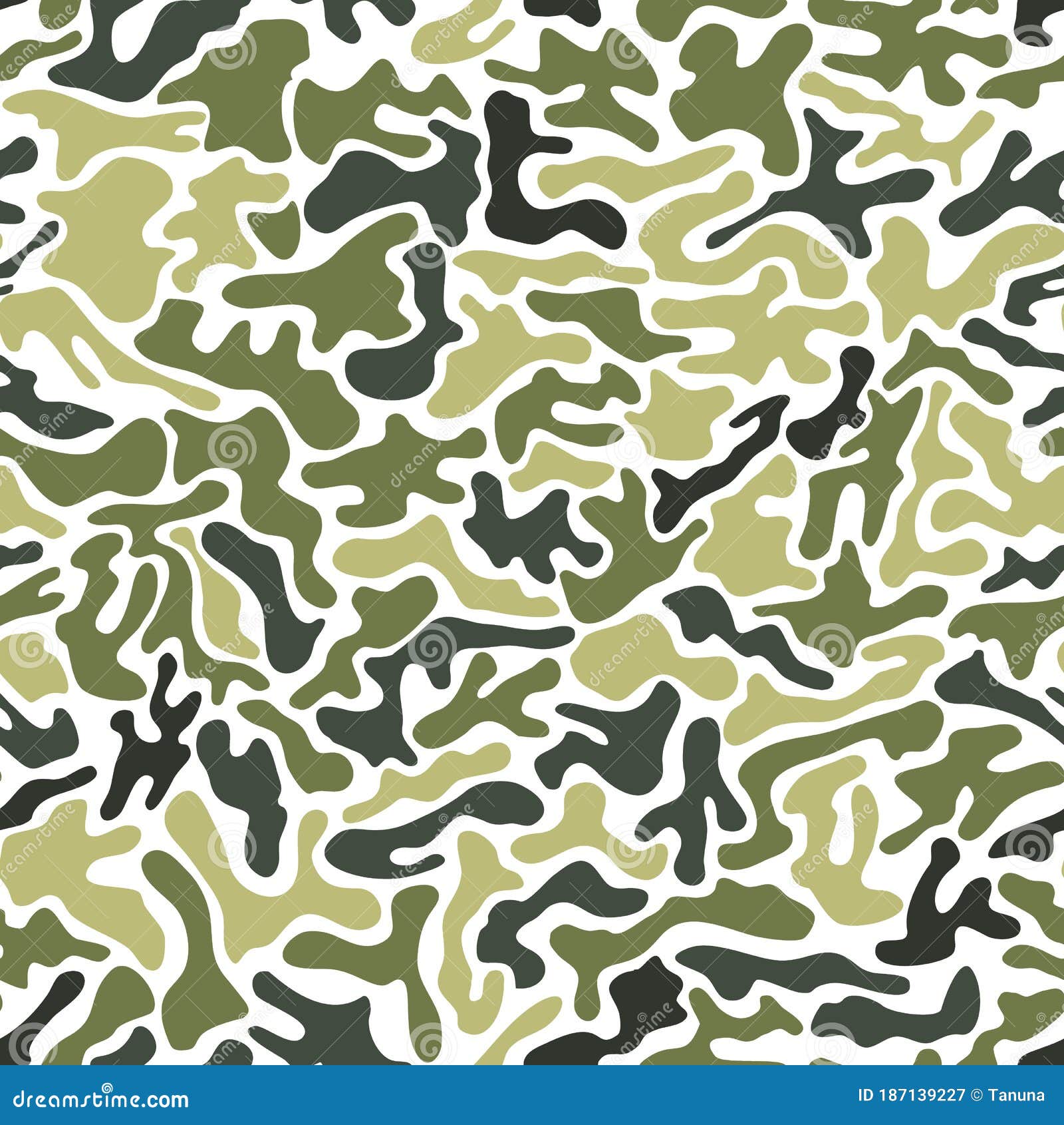 Texture military camouflage seamless pattern green. Vector army camo or  hunting background print, fashionable stylish element for textile Stock  Vector