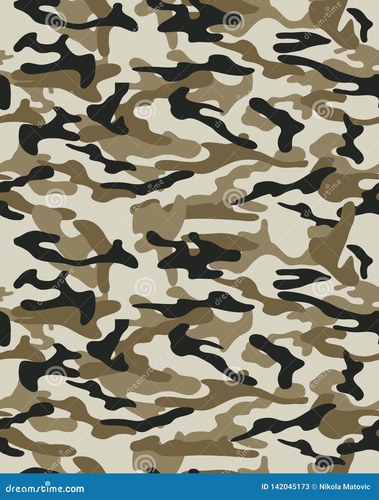 Camouflage Pattern.Seamless Army Wallpaper Stock Illustration