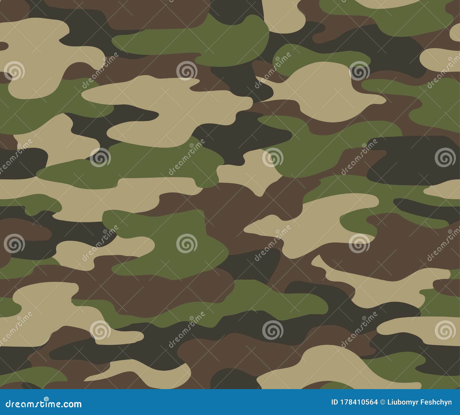 Woodland Grunge Camouflage, Seamless Pattern. Military Urban Camo Texture.  Army or Hunting Green and Brown Colors. Stock Vector - Illustration of  forest, masking: 136863968