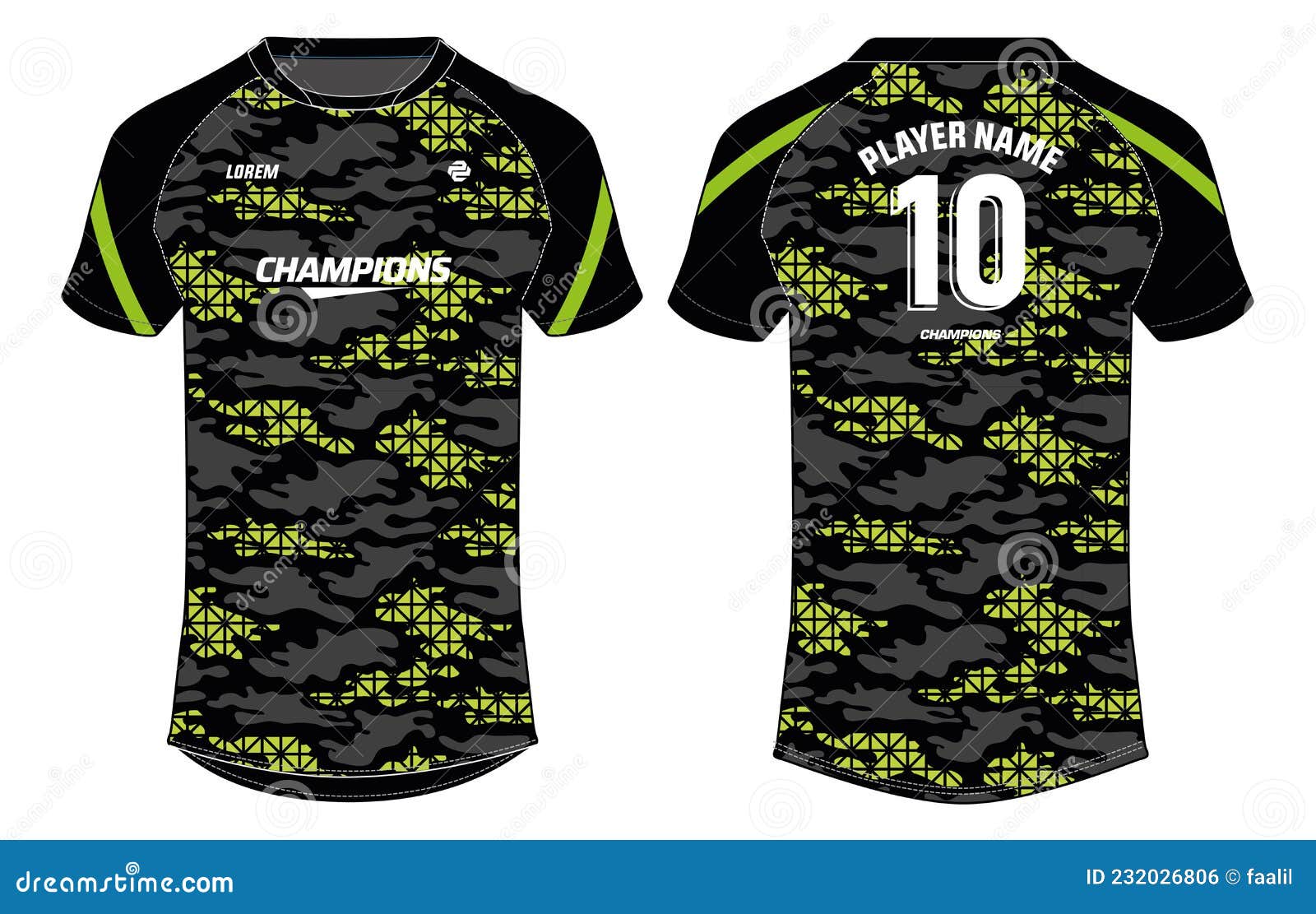 Camouflage Sports Jersey T Shirt Design Concept Vector Template ...