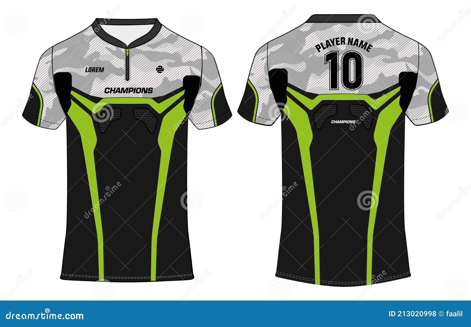 Sports jersey t shirt design concept template Vector Image