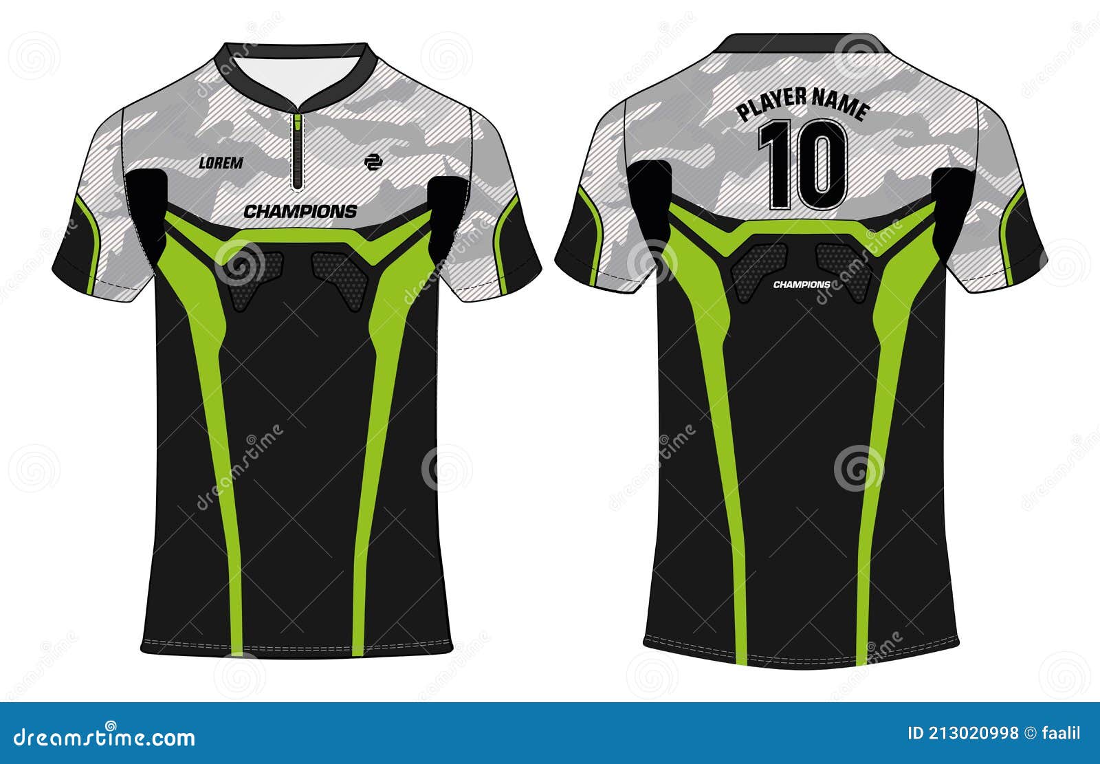 Camouflage Sports Jersey T Shirt Design Concept Vector Template, Football Jersey Concept with Front and Back View for Soccer, Stock Vector - Illustration of shorts, print: 213020998 Camouflage Sports Jersey T Shirt Design Concept Vector Template, Football Jersey Concept With Front And Back View For Soccer, Stock Vector - Illustration Of Shorts, Print: 213020998