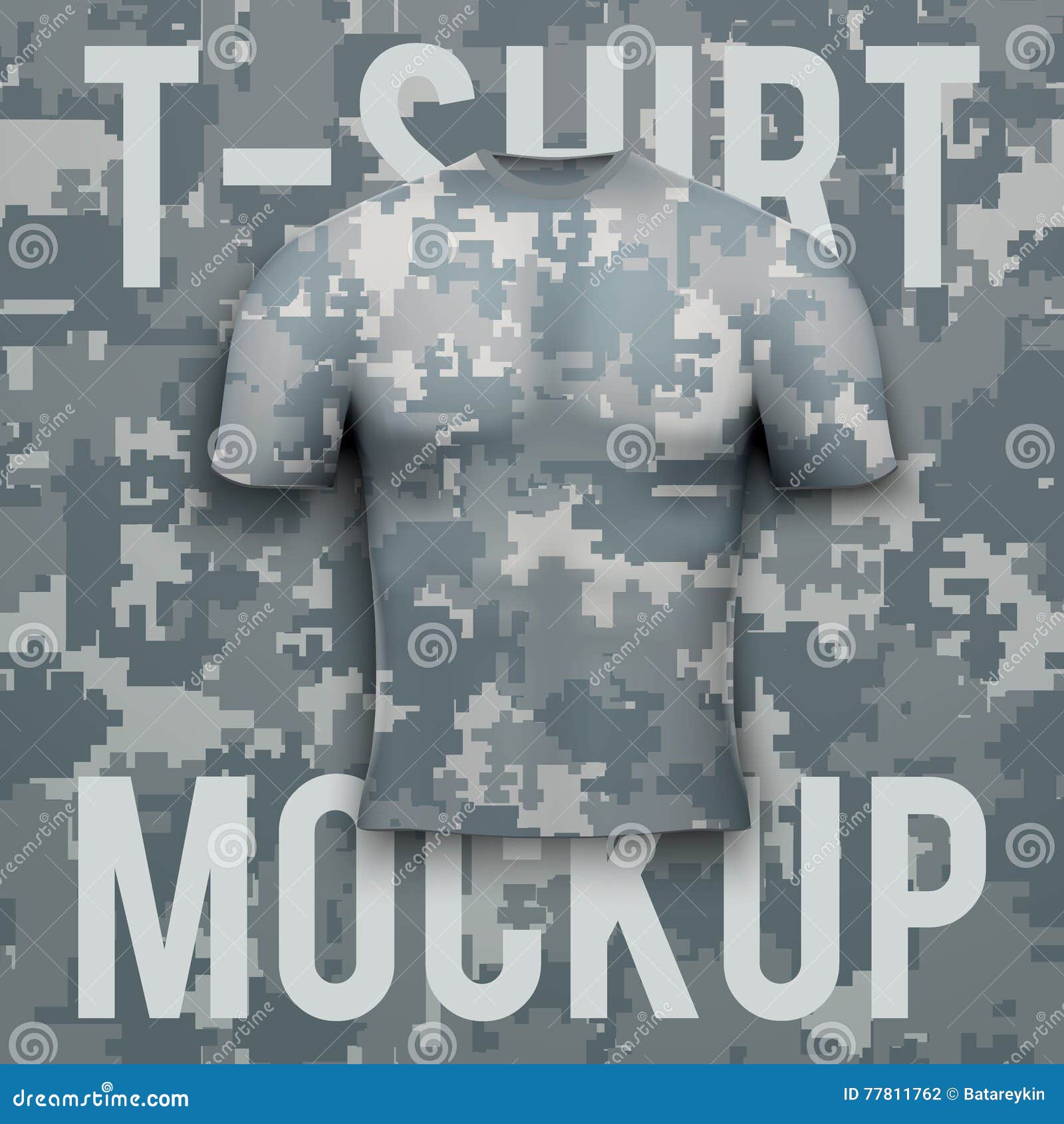 Download Camouflage T-shirt On Background. Product Mockup. Stock ...