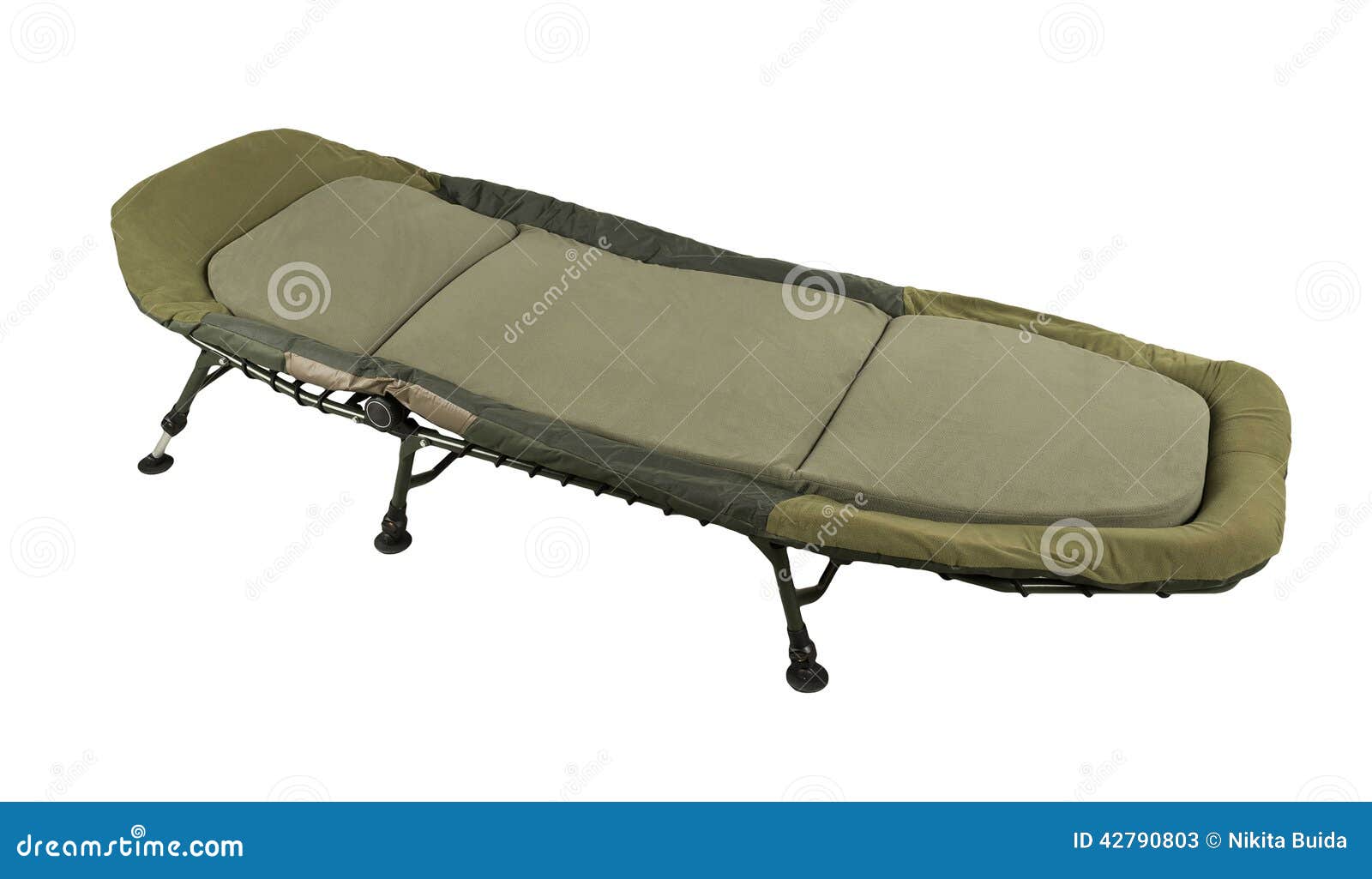 green camp bed