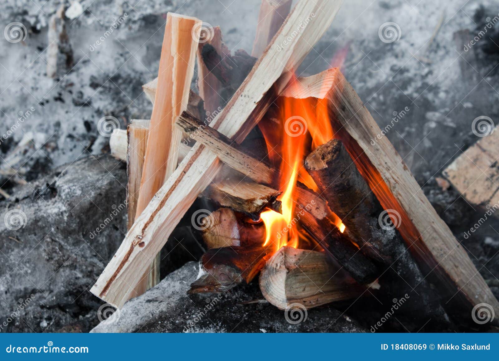 Camp fire stock image. Image of snovy, camping, fire - 18408069