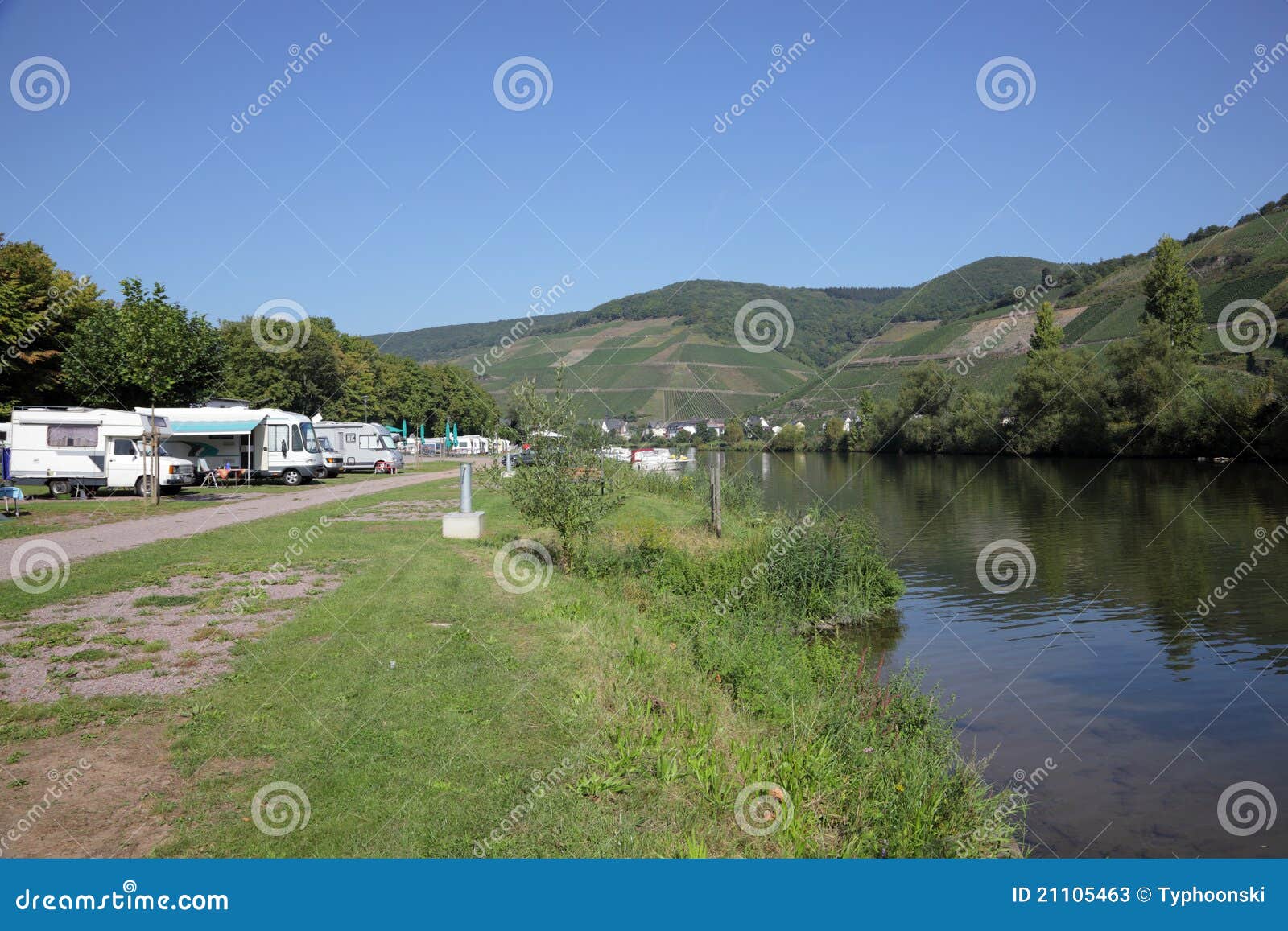 Camp site, Germany stock image. Image of river, outdoor 21105463
