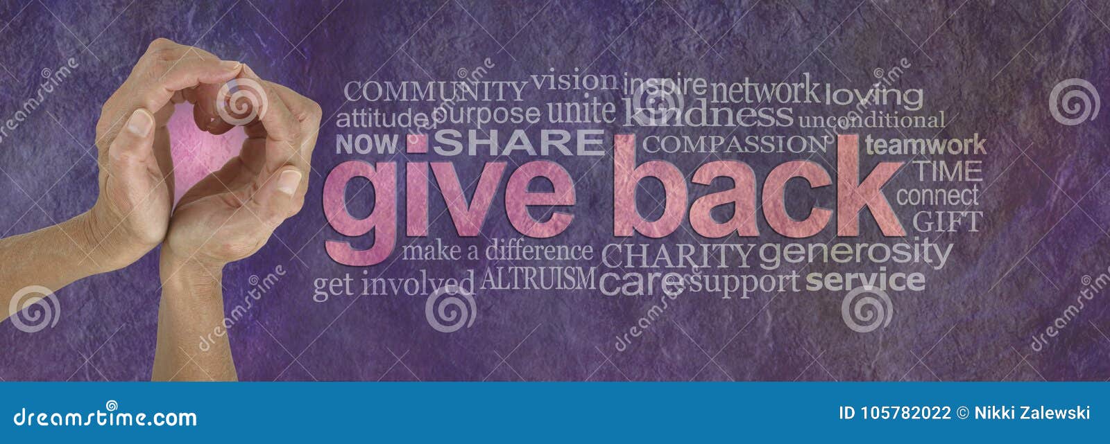 give back with love word cloud