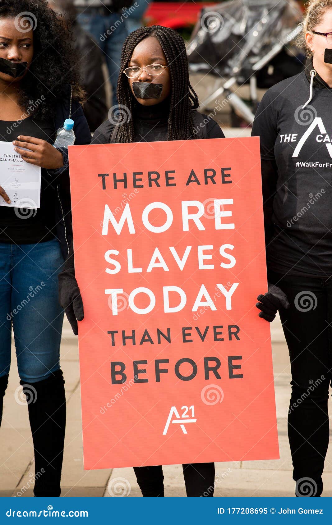 The A Movement Campaign Against Human Trafficking And Slavery Editorial Photo