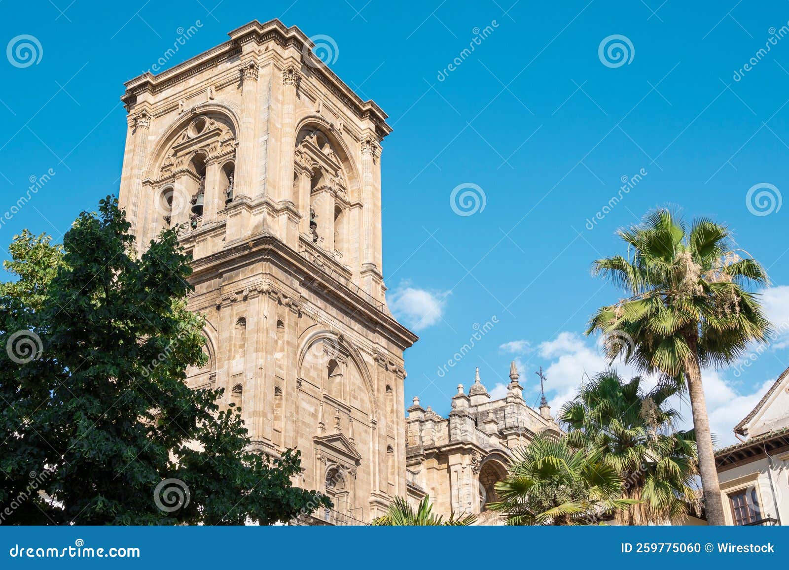 campanario de la basÃÆÃÂ­lica catedral de granada de estilo renacim