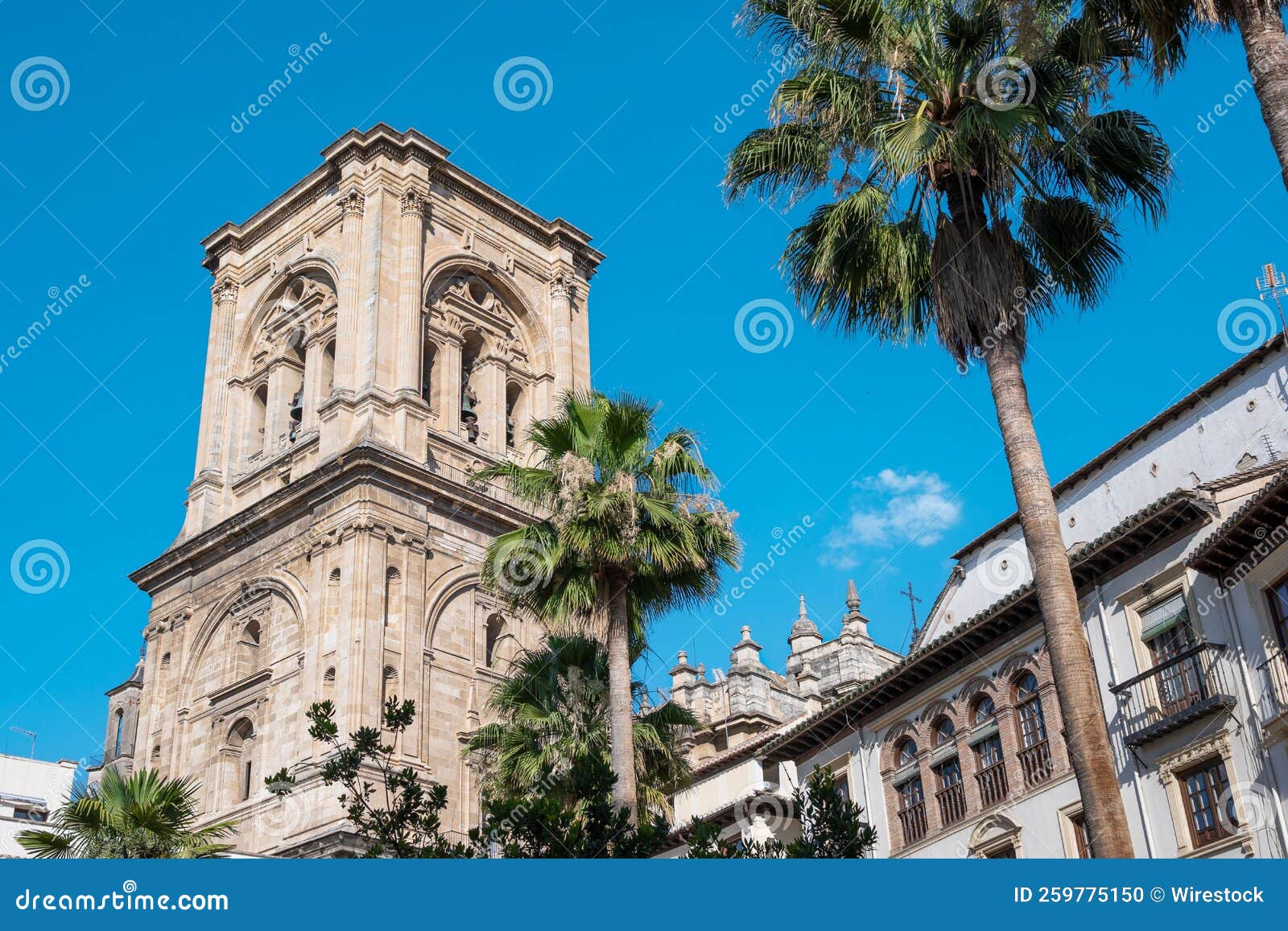 campanario de la basÃÆÃÂ­lica catedral de granada del siglo xvi y e