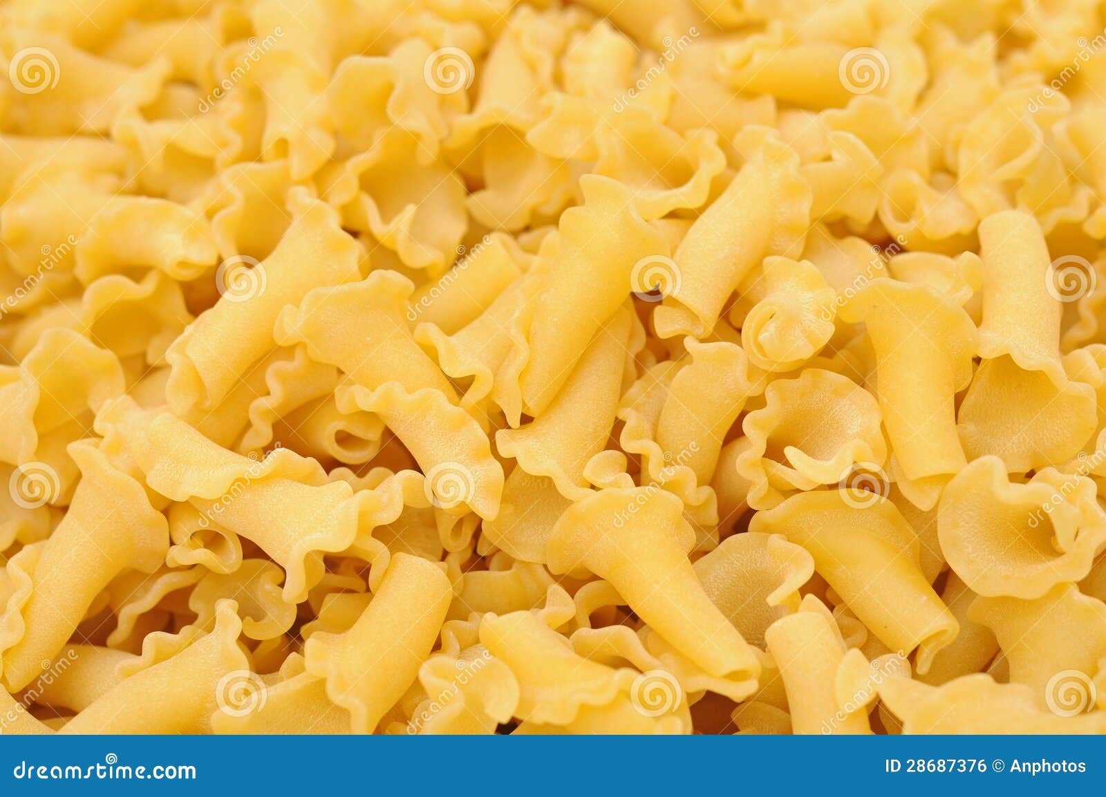 Campanelle pasta stock photo. Image of yellow, abundance 28687376