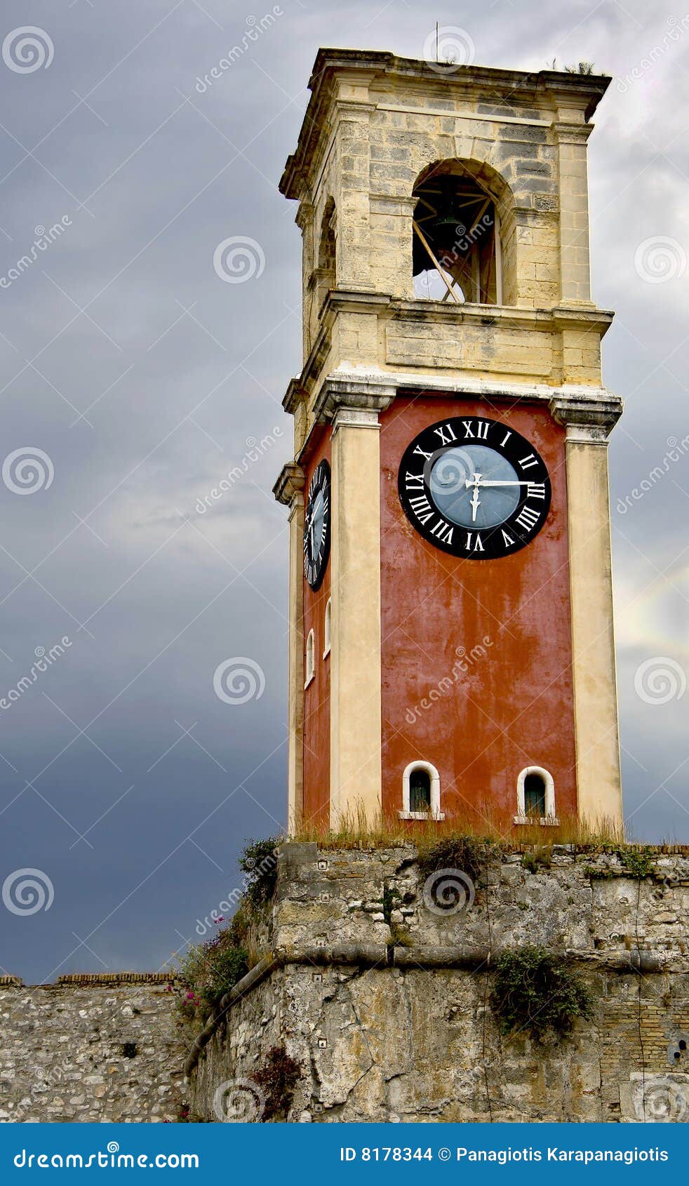campanile at corfu, greece