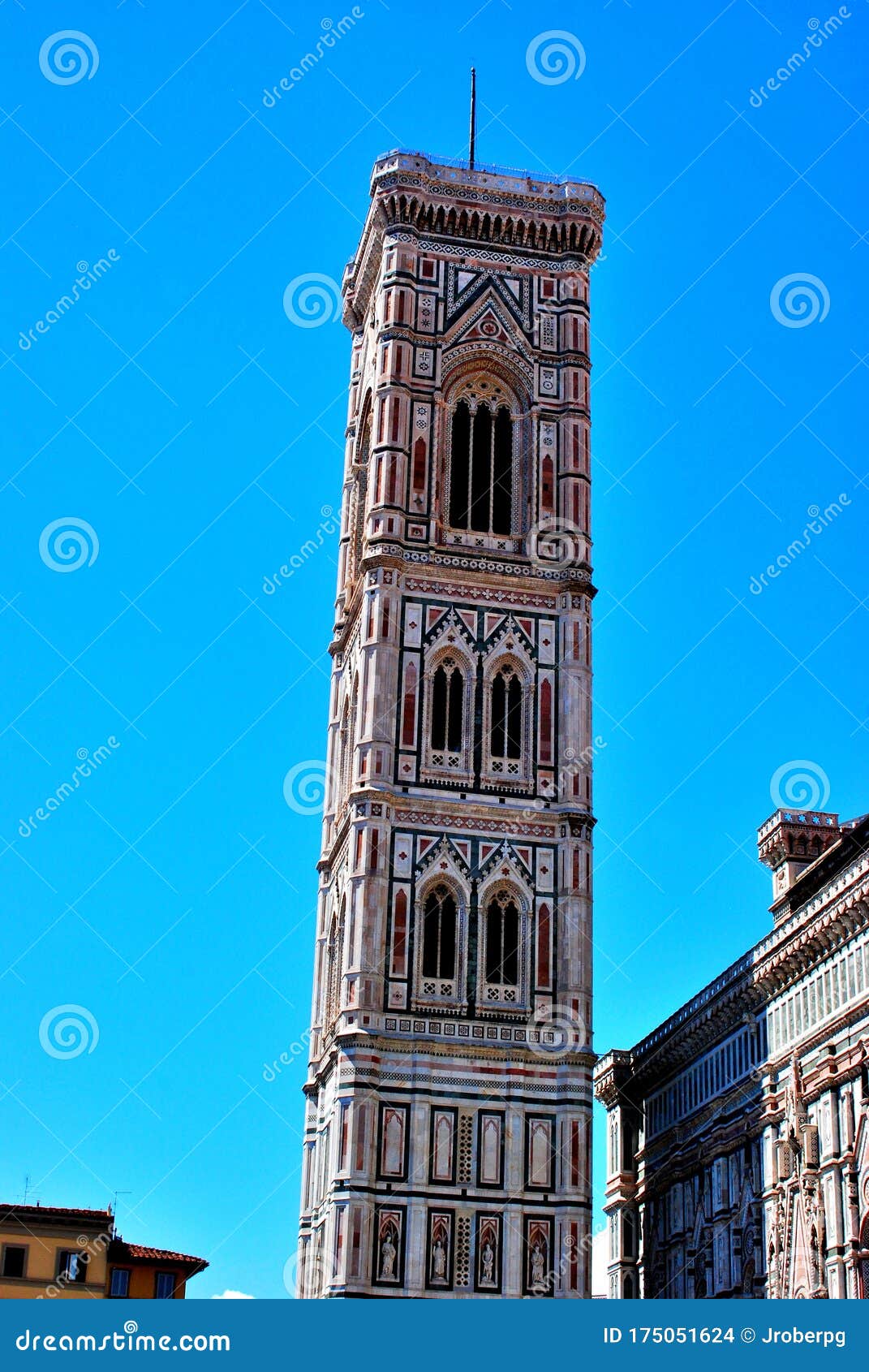 the campanile de giotto is the slender bell tower of florence cathedral