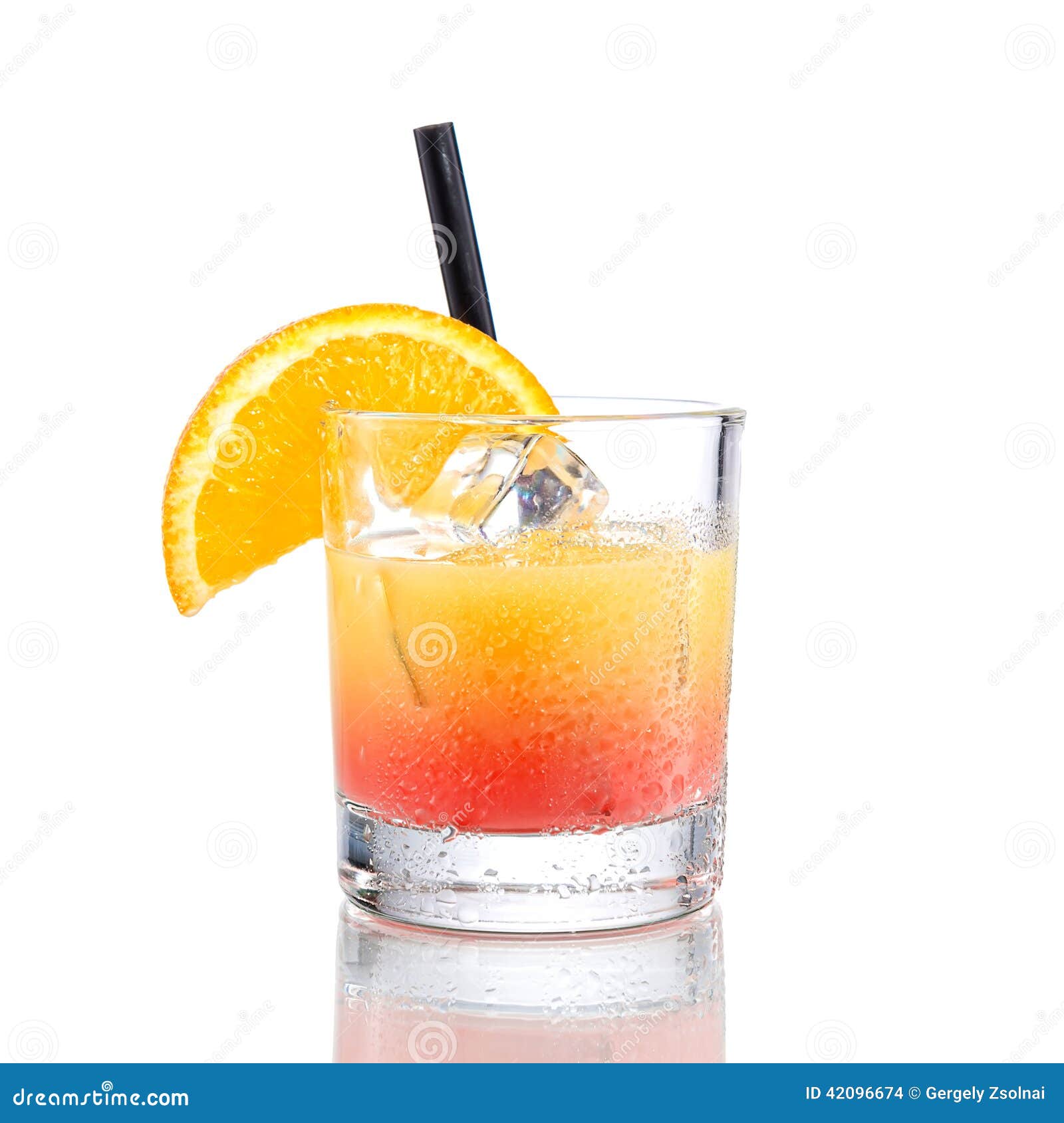Campari Orange Cocktail, on White Stock Photo Image of slice