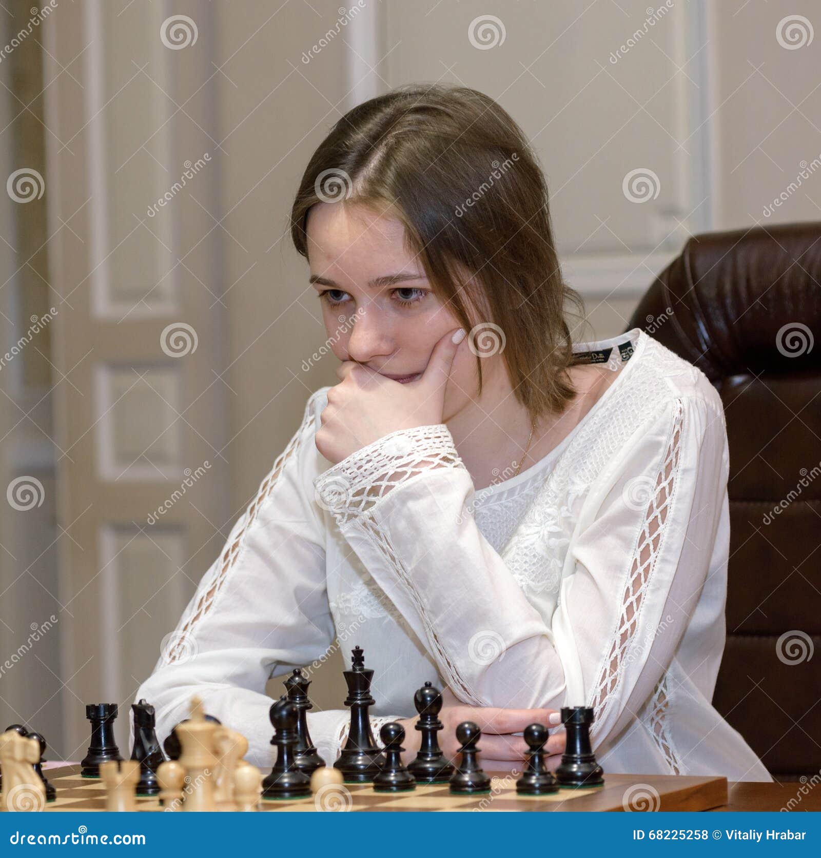 Campeonato Da Xadrez Do Mundo Das Mulheres Lviv 2016 Foto de Stock