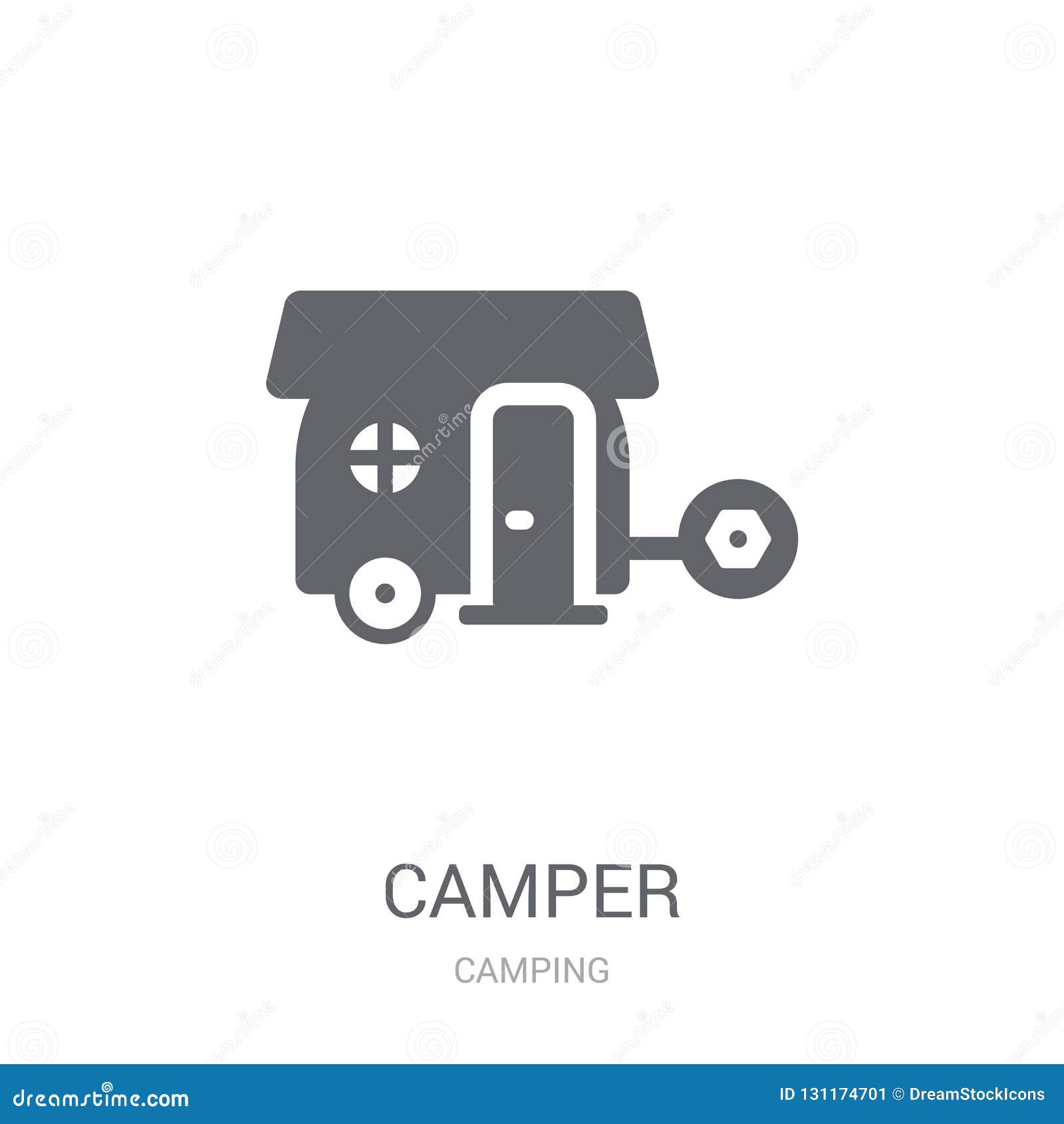 Camper Icon. Trendy Camper Logo Concept on White Background from Stock ...