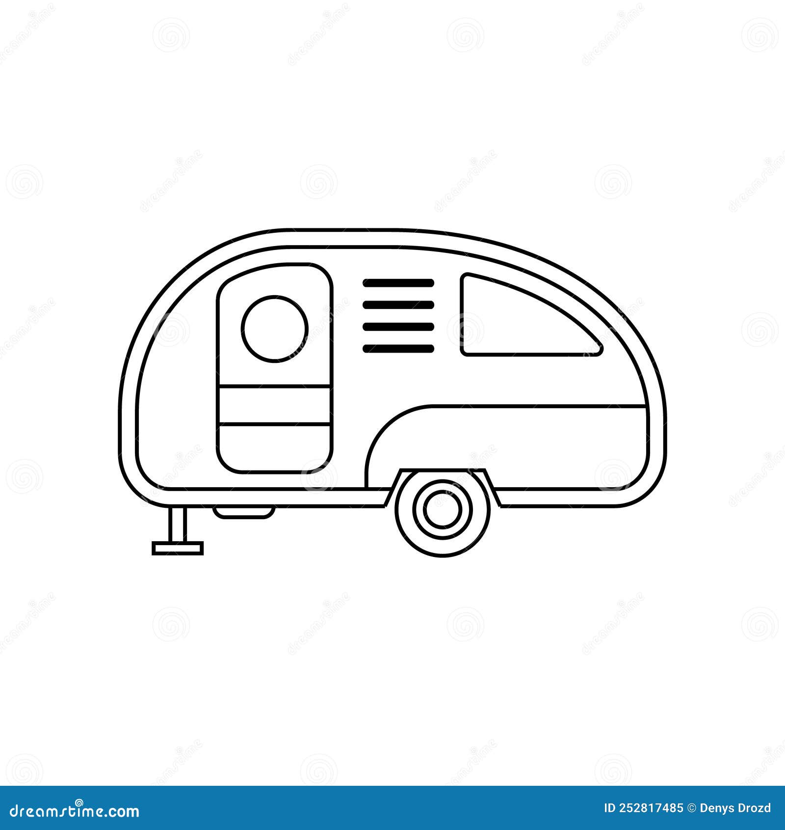 Camper Icon Vector. Tourist Illustration Sign. Travel Symbol. Trip Logo ...