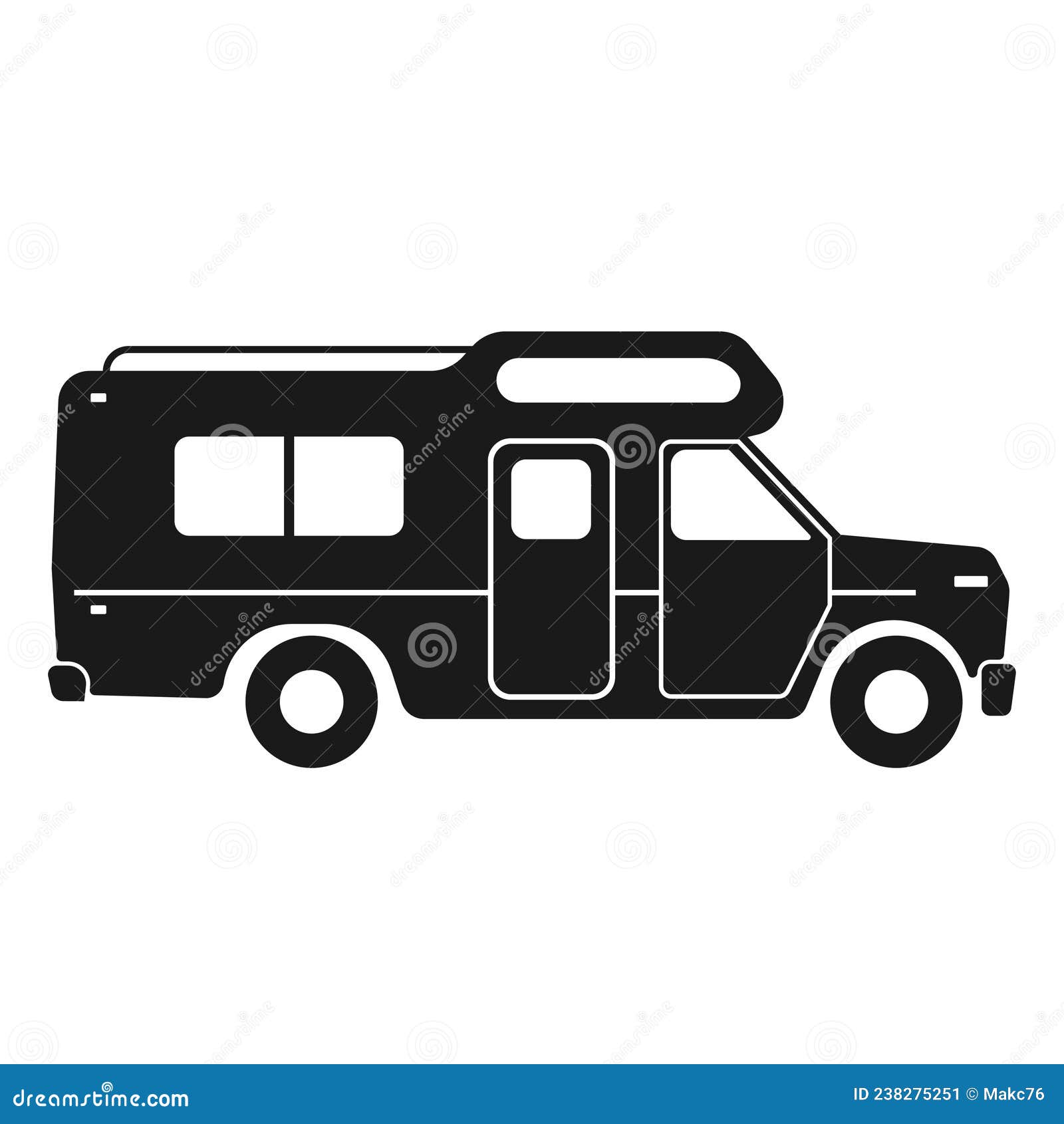 Camper. Motorhome Icon. Car for Travel and Tourism. Side View Stock ...