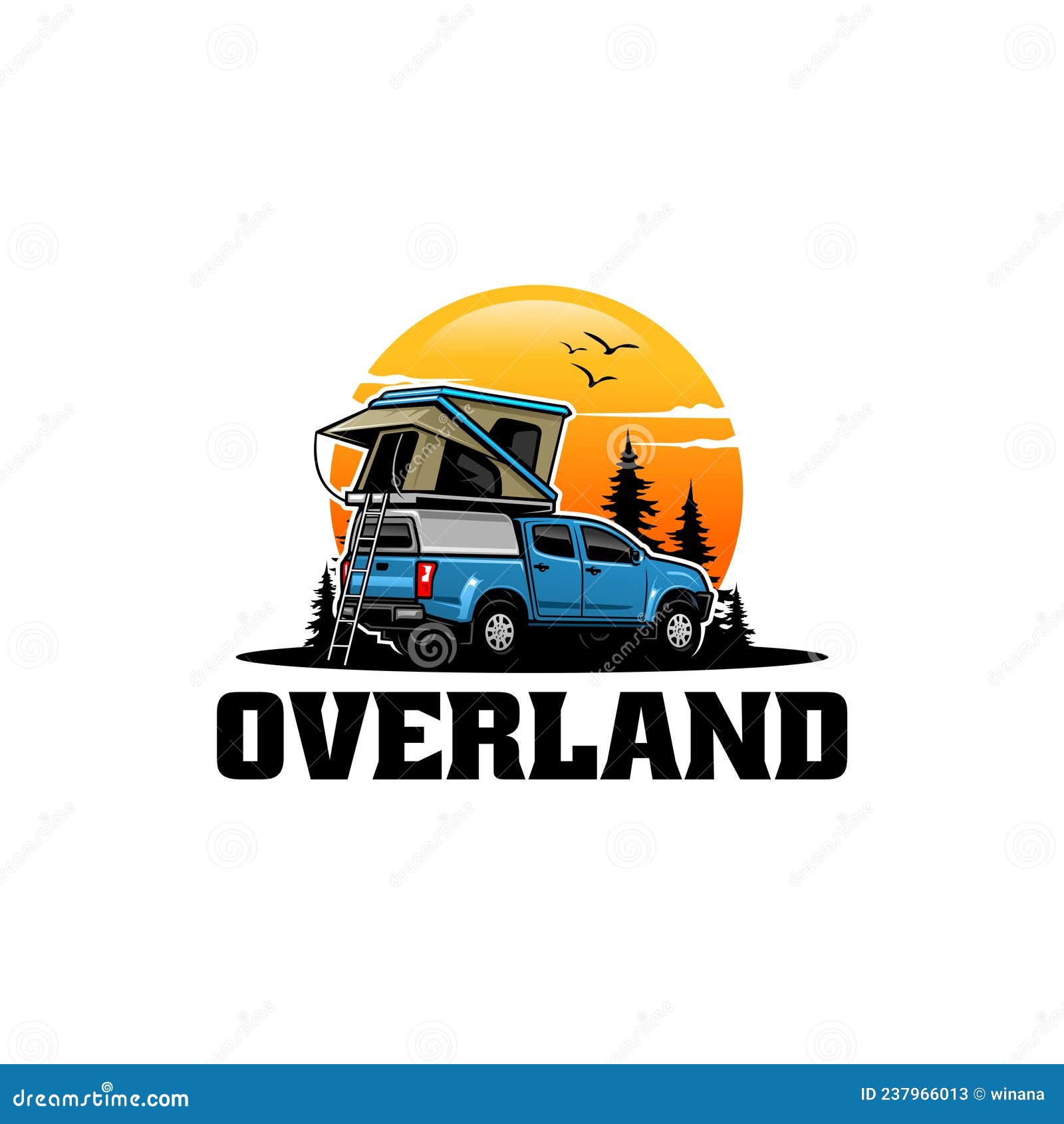 Camper Truck, Camper Van, RV Logo Vector Stock Vector - Illustration of ...