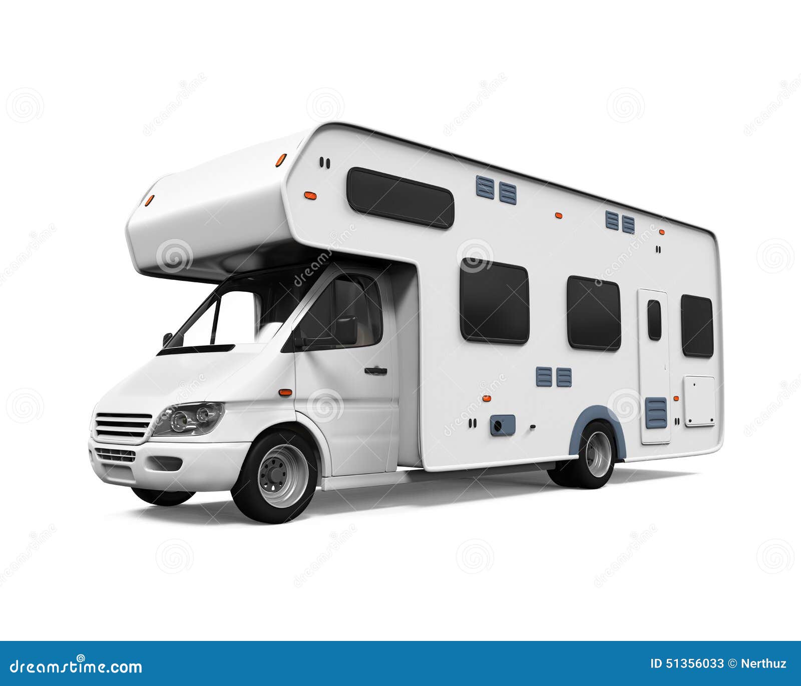 Camper Van Isolated stock illustration. Illustration of comfort - 51356033