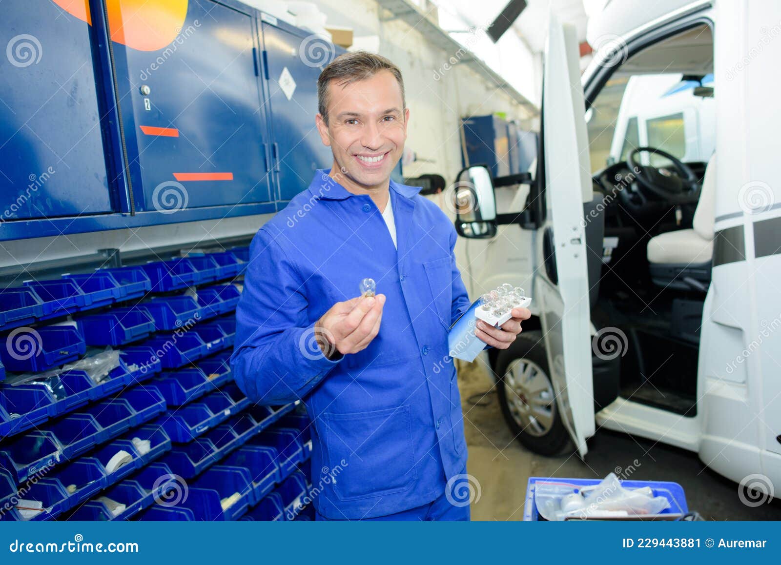 Camper Van Mechanic at Work Stock Image Image of summer, feature 229443881