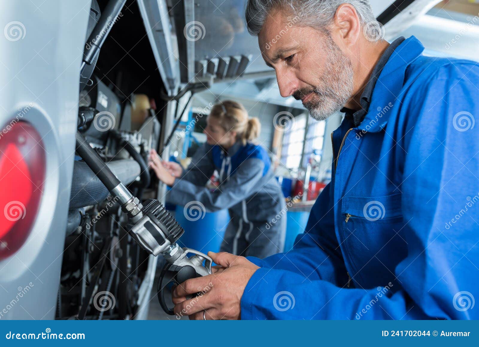 Camper Van Mechanics at Work Stock Photo Image of equality
