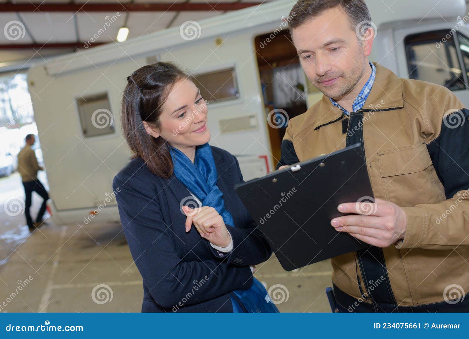 Camper Van RV Repair RoyaltyFree Stock Photography