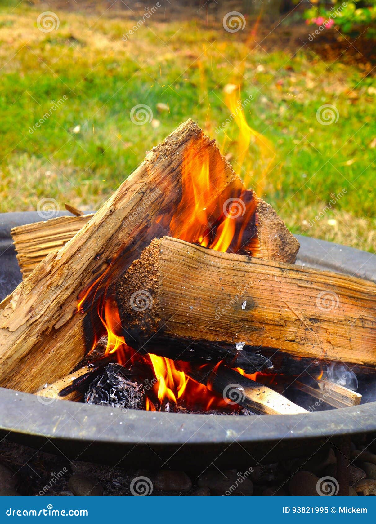 Campfire flames and smoke stock image. Image of flame - 93821995