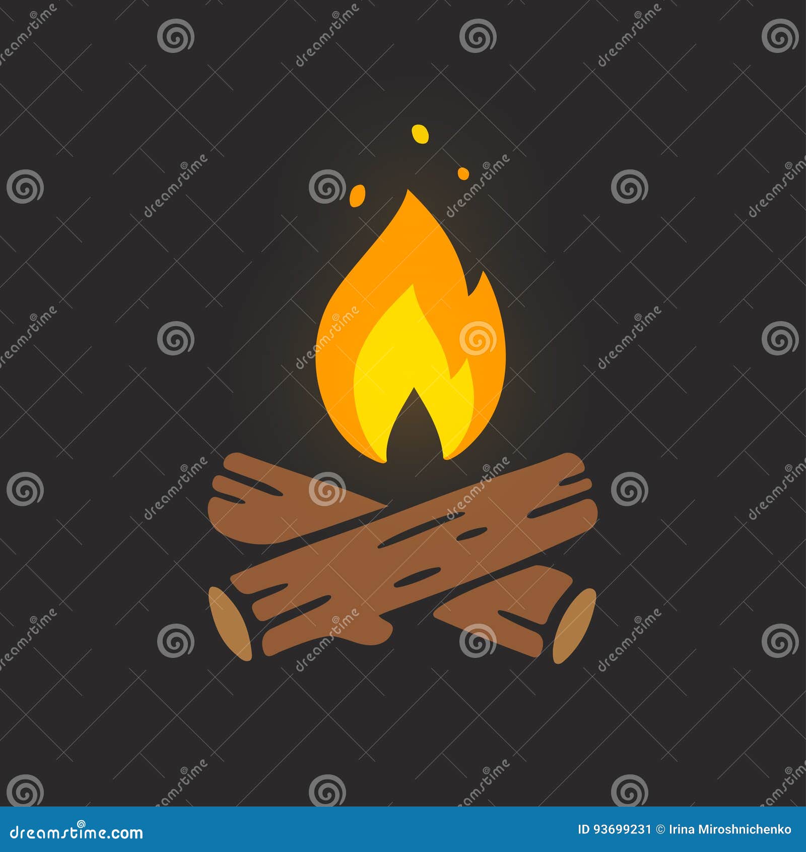 Campfire Logo Illustrations & Vectors