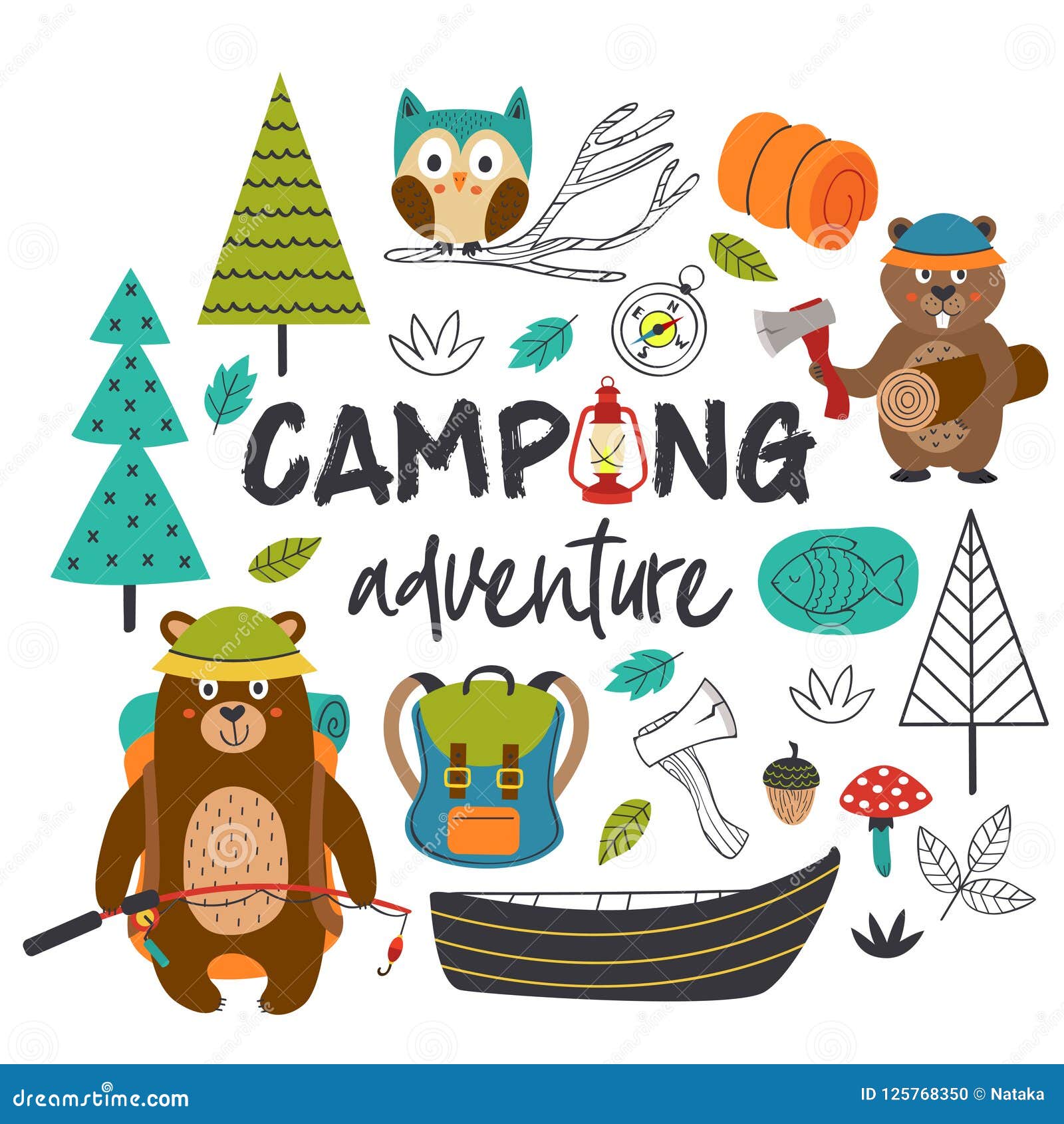 camping adventure with animals