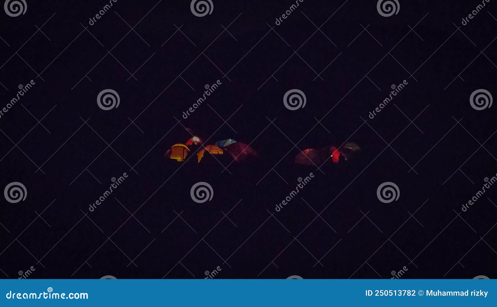 Camping Atmosphere at Night on the Mountain Stock Photo Image of