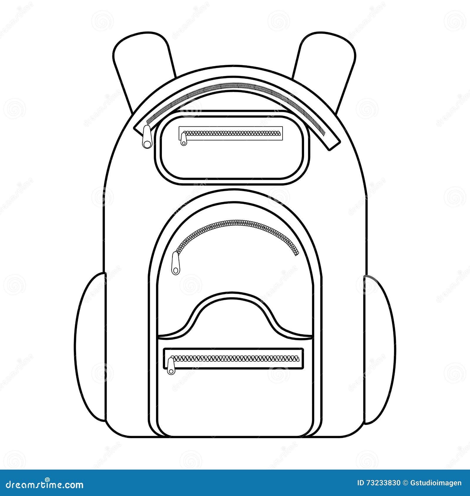 Camping backpack, graphic stock photo. Image of riding 73233830