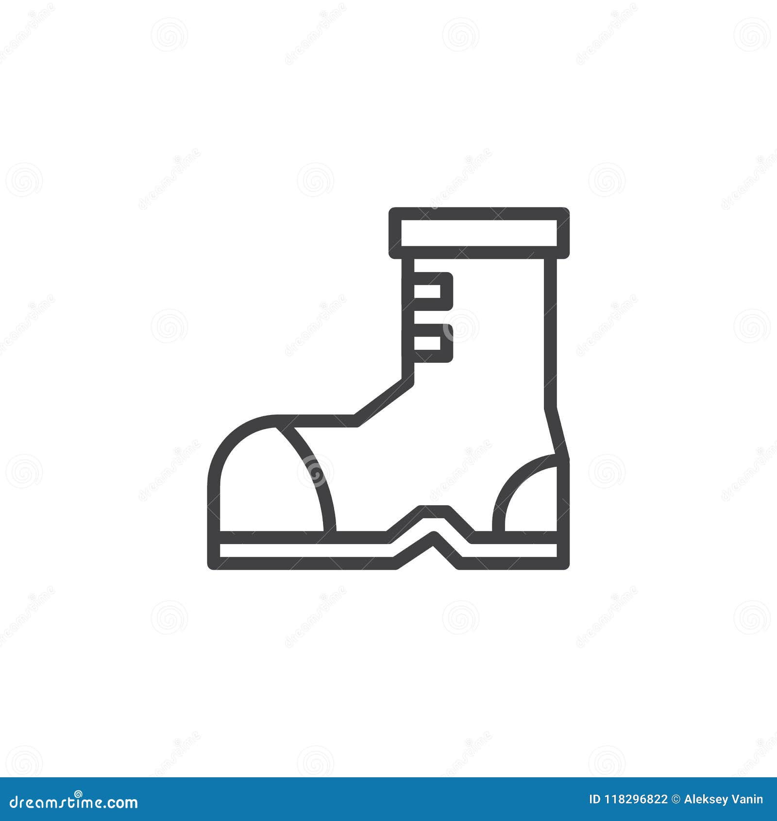 Camping boot outline icon stock vector. Illustration of icon - 118296822